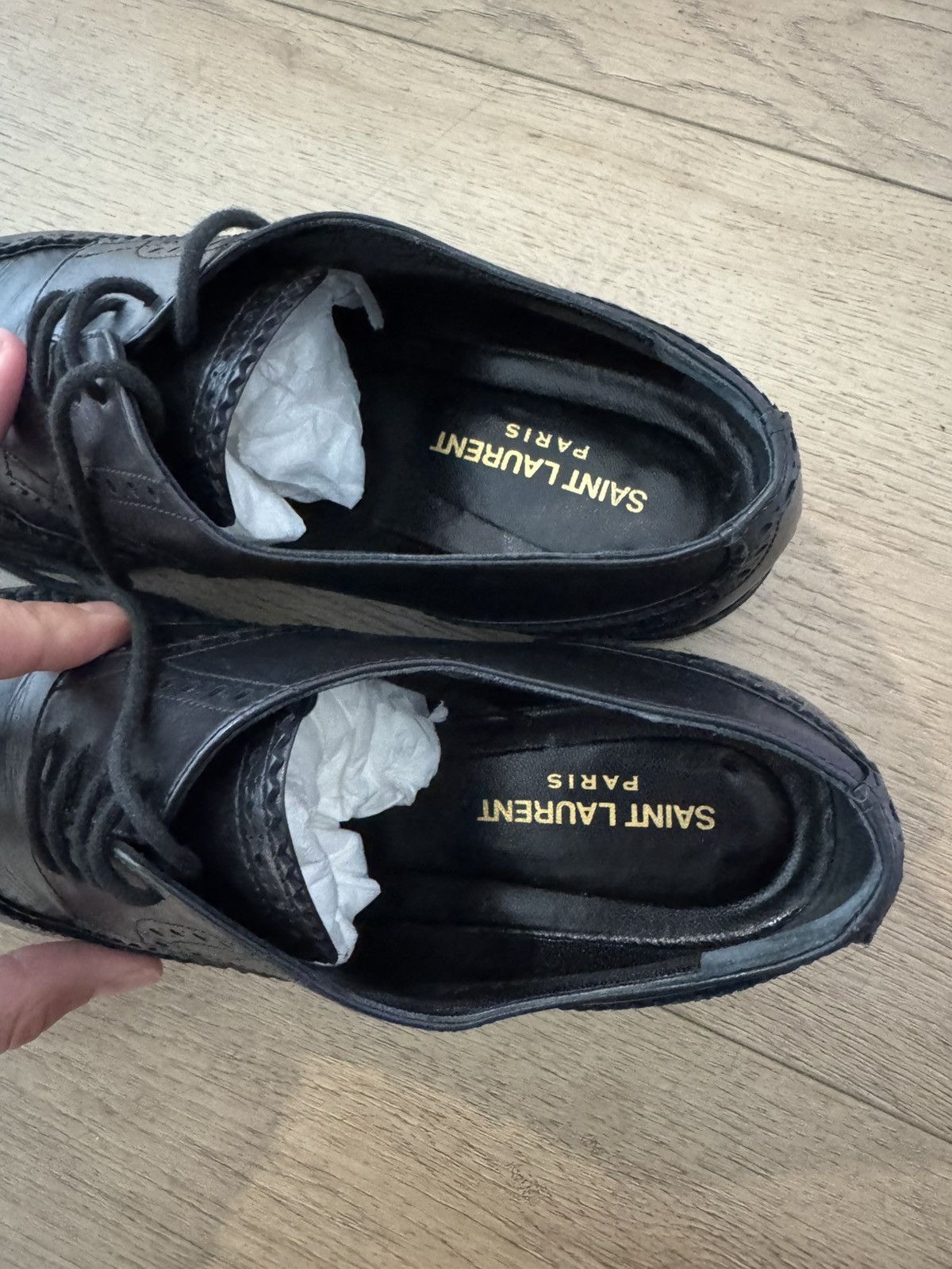 Saint Laurent Paris Leather whipstitch brogues Size US 9 / EU 42 - 7 Thumbnail
