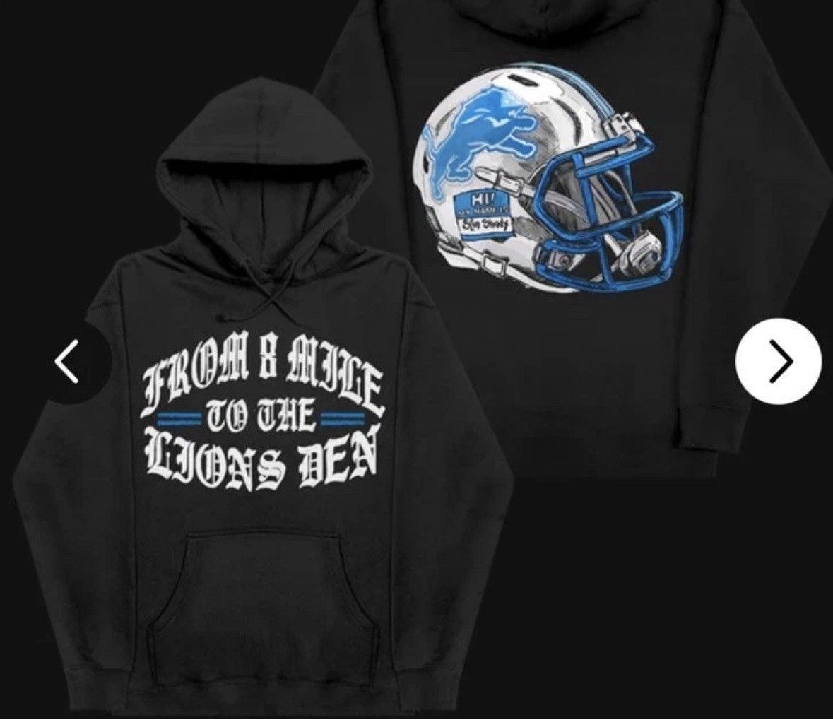 Eminem Eminem x Detroit Lions Hoodie “From 8 Mile to the Lions Den” Size US M / EU 48-50 / 2 - 1 Thumbnail