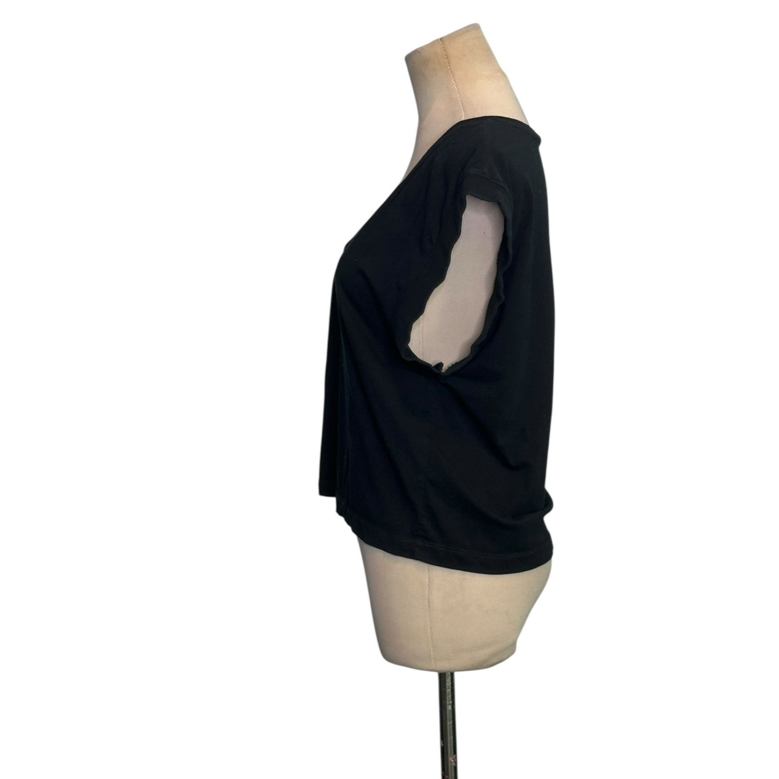 Zara Zara black short sleeves V neck top size XS Size XS / US 0-2 / IT 36-38 - 6 Thumbnail