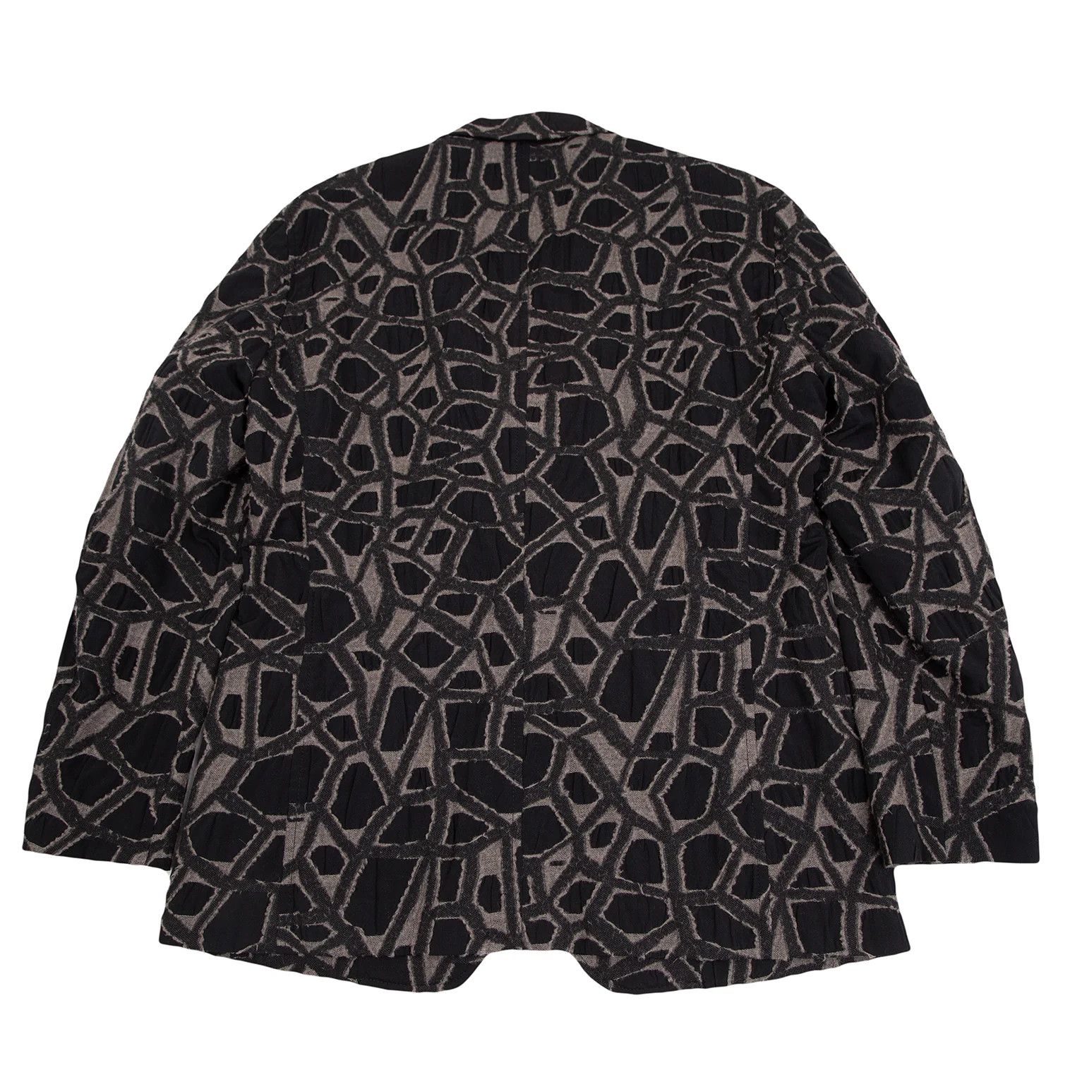 Issey Miyake Jacquard Design Jacket in Black Gray, Size 4 Size US XL / EU 56 / 4 - 13 Thumbnail