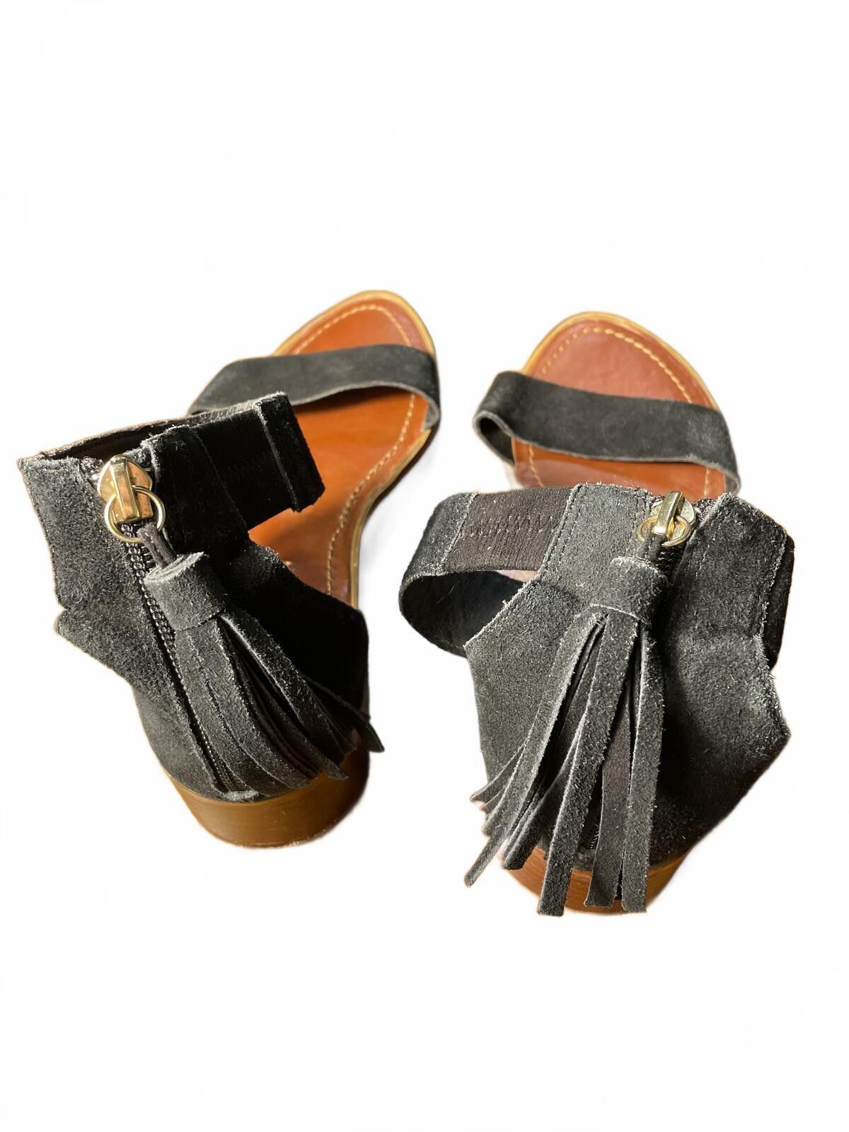 Steve Madden Steve Madden Leather Women's 8.5 Suede Sandals Fringe Boho Size US 8.5 / IT 38.5 - 4 Thumbnail