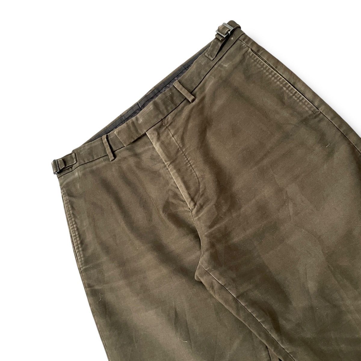 Louis Vuitton VINTAGE Louis Vuitton Brown Side-belted Chino Pants Size US 35 - 3 Thumbnail