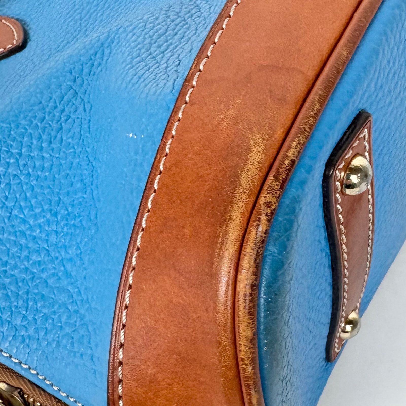 Dooney & Bourke Dooney & Bourke Zip Zip Pebble Grain Domed Satchel Blue Size ONE SIZE - 16 Thumbnail