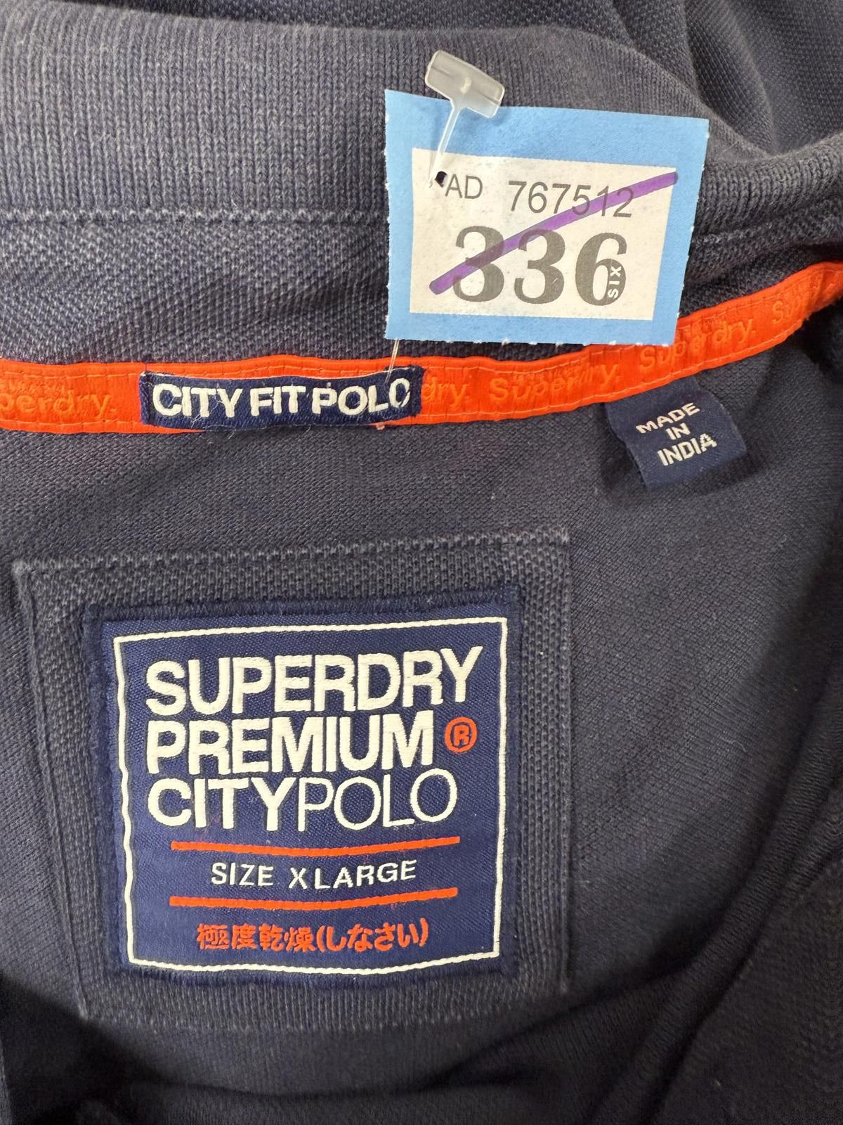 Superdry Superdry Navy Blue Polo Shirt with Orange Trim Size US XL / EU 56 / 4 - 4 Thumbnail