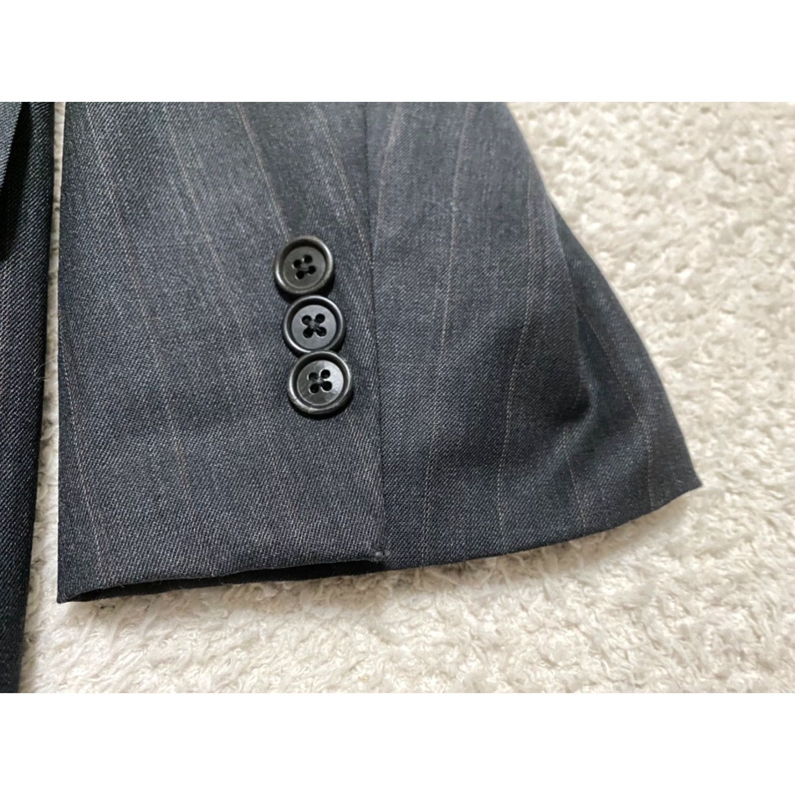 Brooks Brothers Brooks Brothers Blazer Mens 46 Wool Gray Striped Two-Button Single-Breasted Jacket Size US XXL / EU 58 / 5 - 4 Thumbnail