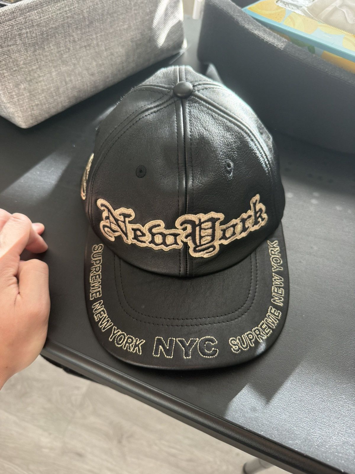 Supreme supreme leather hat Size ONE SIZE - 1 Thumbnail