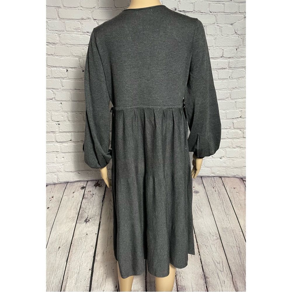 Other NWT New $148 Max Studio Elbow Sleeve Sweater Grey Midi Dres Size M / US 6-8 / IT 42-44 - 6 Thumbnail