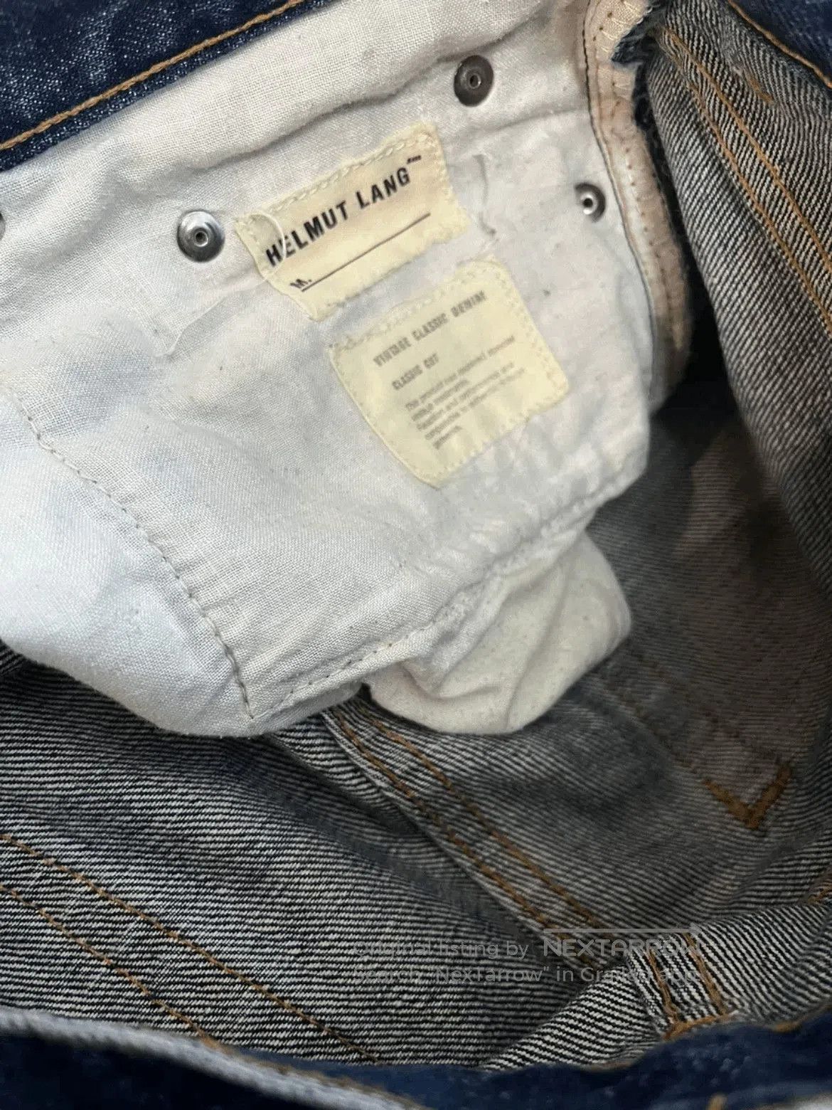 Helmut Lang Sz 33 Helmut Lang Splash Painting Classic Denim. Size US 33 - 5 Thumbnail