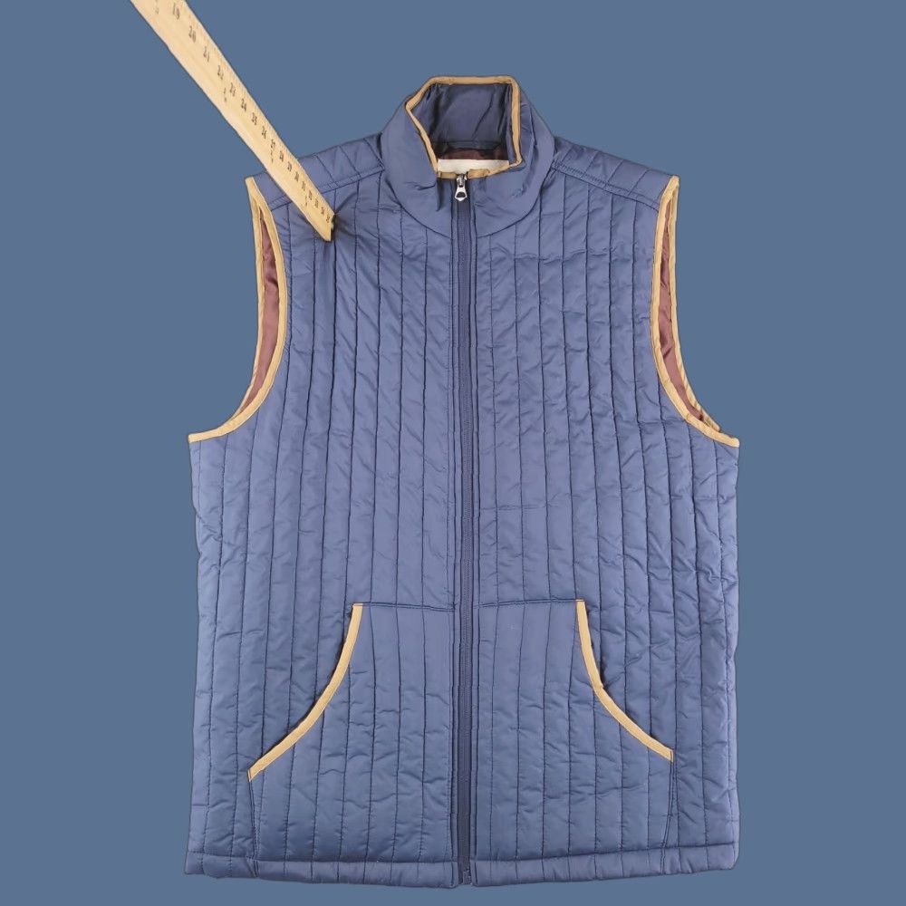 Vintage Mutual Weave Jacket Mens Medium Puffer Sleeveless Vest Ribbed Packable Blue Jacket Mens Size US M / EU 48-50 / 2 - 1 Thumbnail