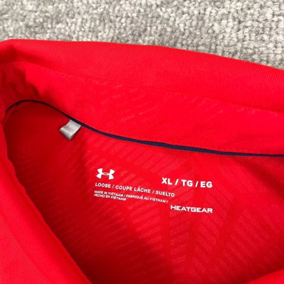 Under Armour Under Armour Polo Shirt Mens XL Red Gray Striped Heatgear Performance Golf Sport Size US XL / EU 56 / 4 - 3 Thumbnail