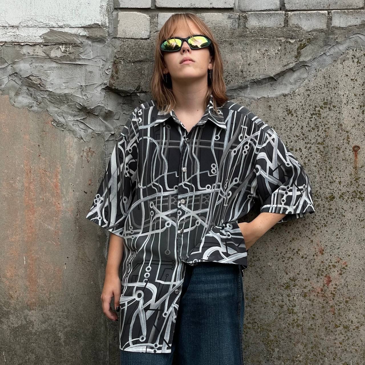 Japanese Brand Vintage Japanese Style Shirt Button Up Style USA Grunge Y2K Size US M / EU 48-50 / 2 - 1 Thumbnail