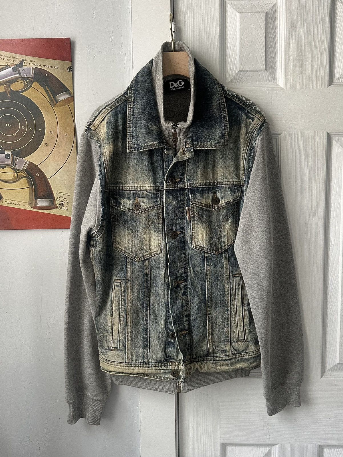 Dolce & Gabbana Dolce & Gabbana Hybrid Denim Fleece Size US M / EU 48-50 / 2 - 3 Thumbnail