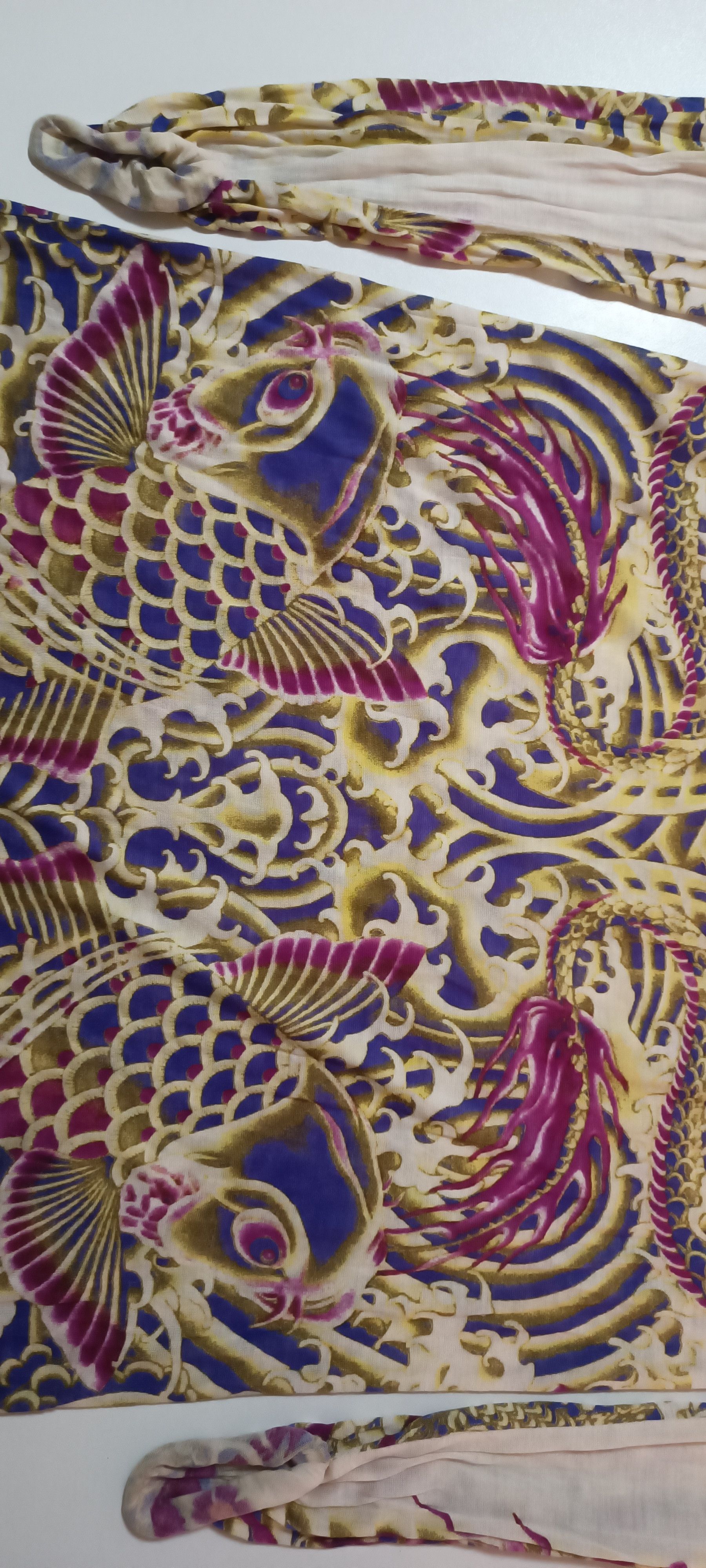 Jean Paul Gaultier Dragon and fishes silk dress Size S / US 4 / IT 40 - 15 Thumbnail