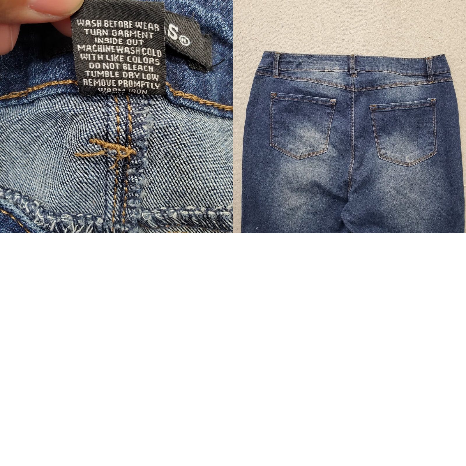 Vintage D. Jeans Womens Jeans Blue Denim High Rise Skinny 5-Pocket 32 Waist 29 Inseam Vintage: No Size 24" / US 00 / IT 34 - 8 Thumbnail