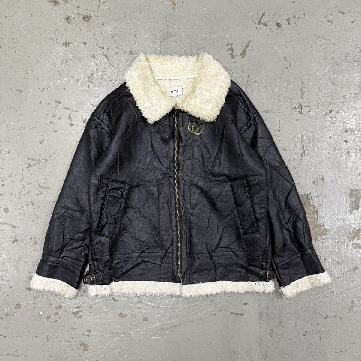 Alpha Industries Emi+ Alpha Industries B-3 Faux Leather Style Bomber Jacket Size US M / EU 48-50 / 2 - 1 Thumbnail