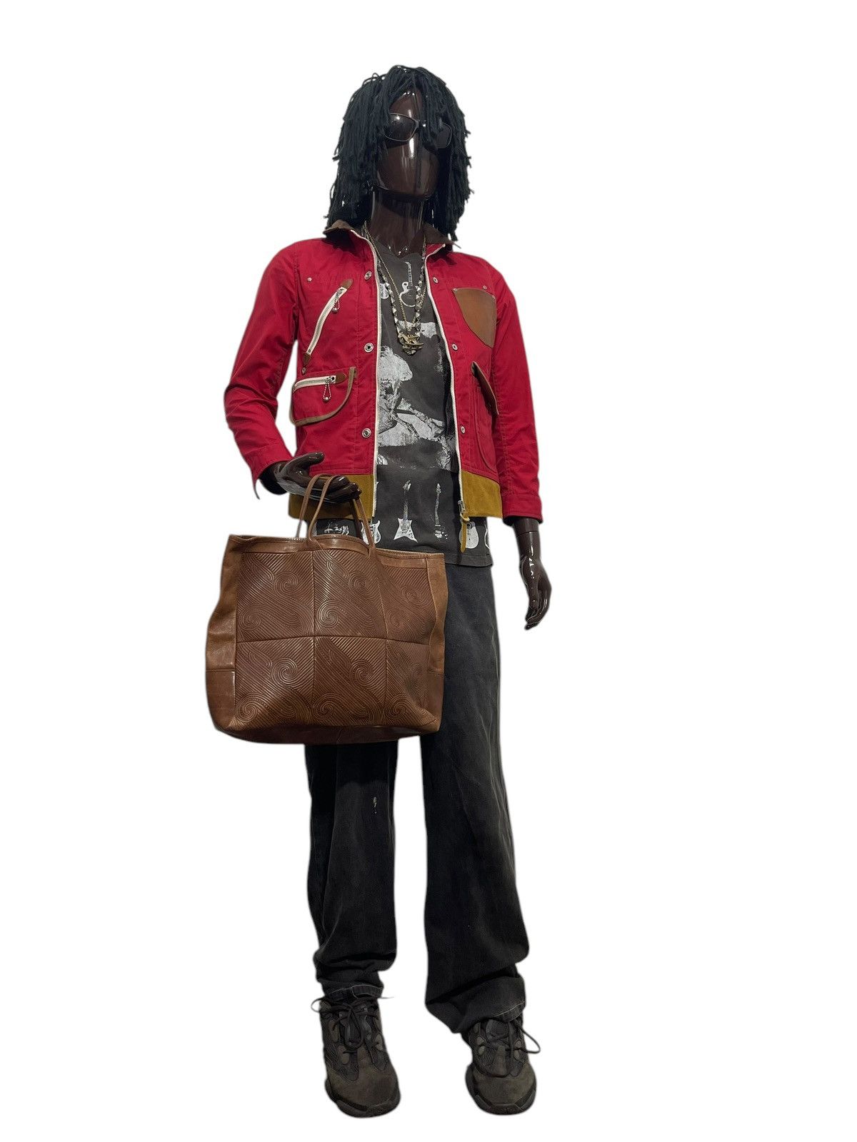 Genuine Leather Embossed Full Leather Ursule Beau Geste Paris Tote Bag 1🟩5 Size ONE SIZE - 3 Thumbnail