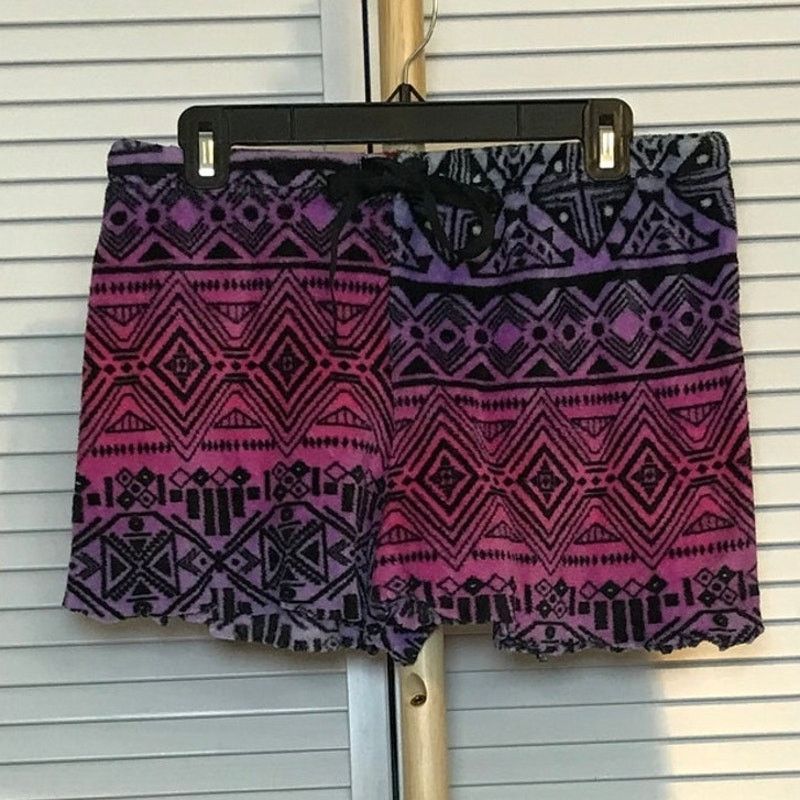 Other Colorful Geometric Soft Fluffy Drawstring Short Shorts Size 33" - 1 Thumbnail