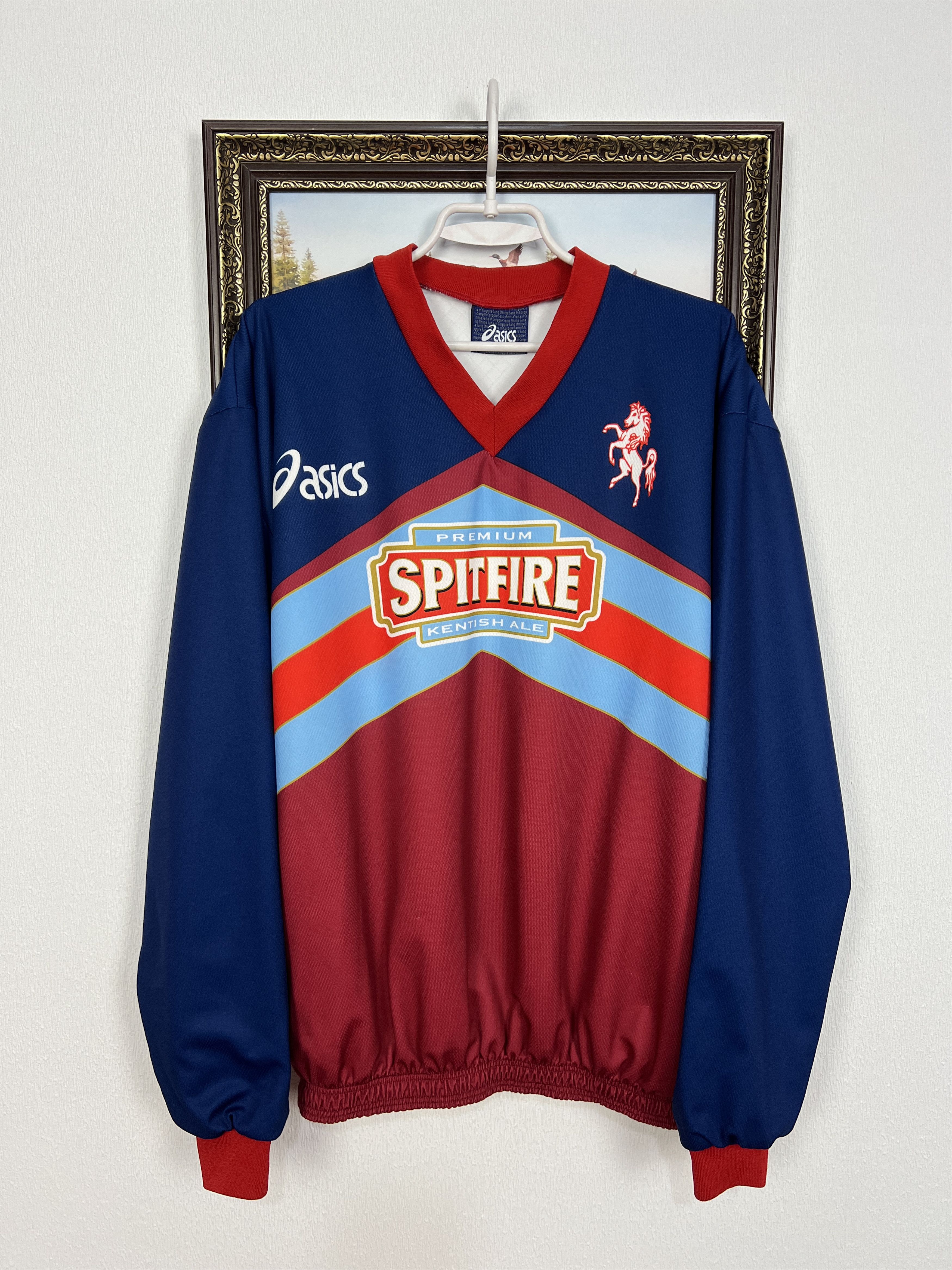 Asics Vintage 90's Kent County Cricket Jacket Track Top Rare Sport Size US XL / EU 56 / 4 - 1 Thumbnail