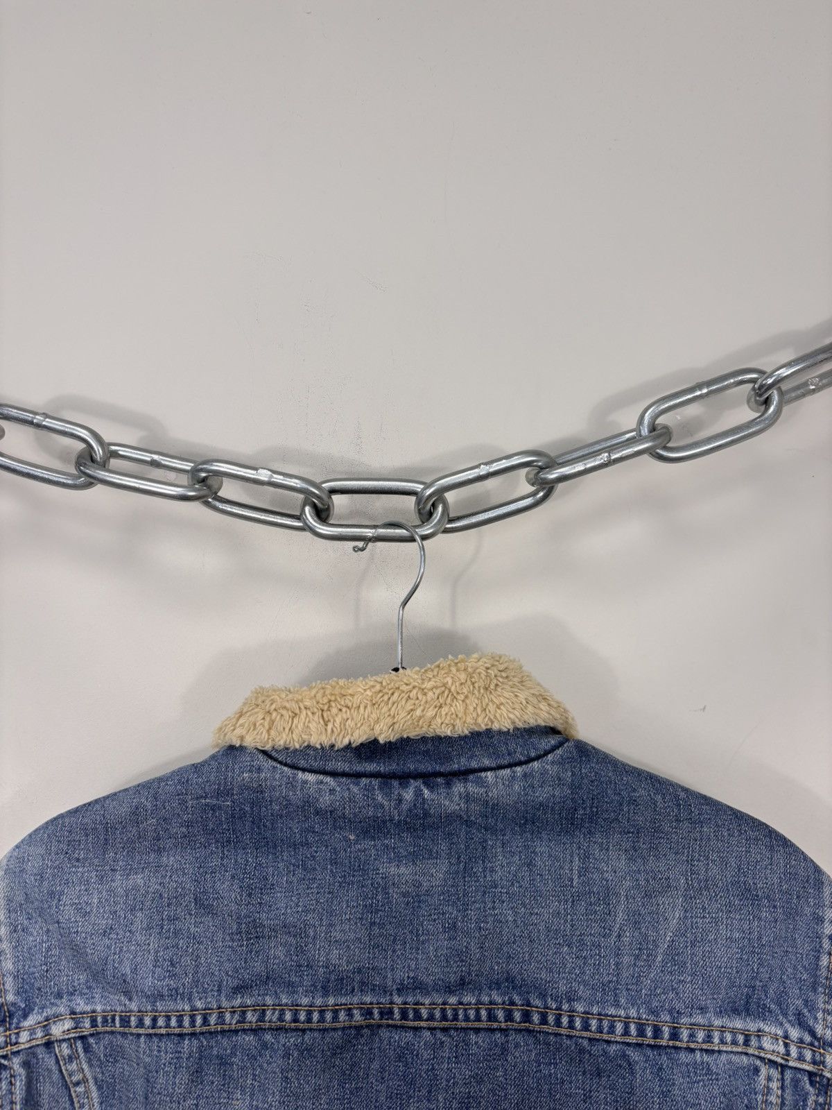 Levi's Vintage Levi’s Women’s Blue Denim Sherpa Jacket Size M / US 6-8 / IT 42-44 - 16 Thumbnail