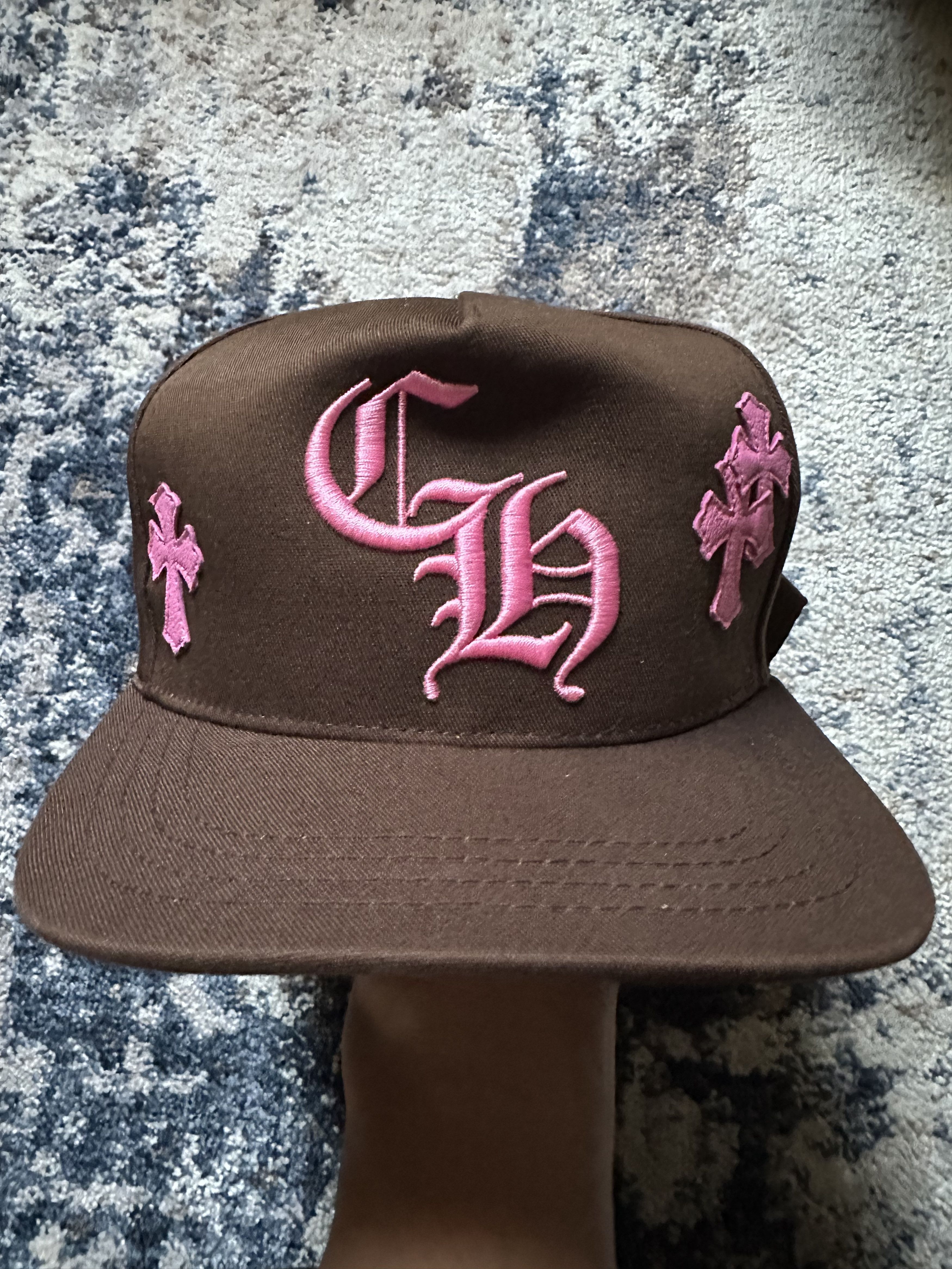 Chrome Hearts BRAND NEW Chrome Hearts Brown/Pink CH Cross Patch