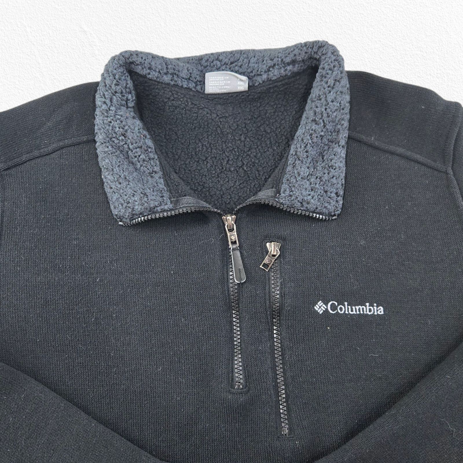 Columbia Columbia Black Fleece Quarter Zip Sherpa Lined Size XXL Size XXL / US 16-18 / IT 52-54 - 3 Thumbnail