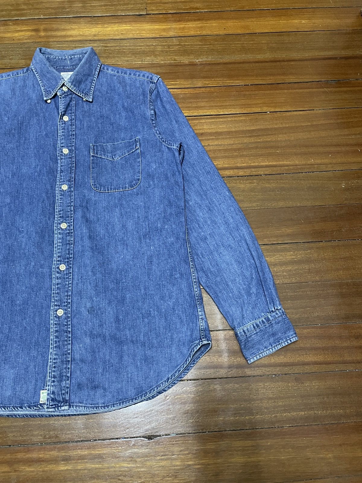 Japanese Brand Very Rare Vintage Japanese Brand Orslow Chambray Shirt 2000s Size US M / EU 48-50 / 2 - 5 Thumbnail