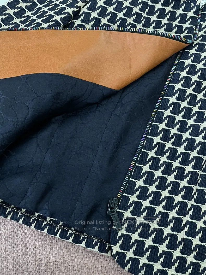 Chanel Chanel Thousand-bird plaid leather collar colourful zipper Size XXS / US 00 / IT 34 - 6 Thumbnail
