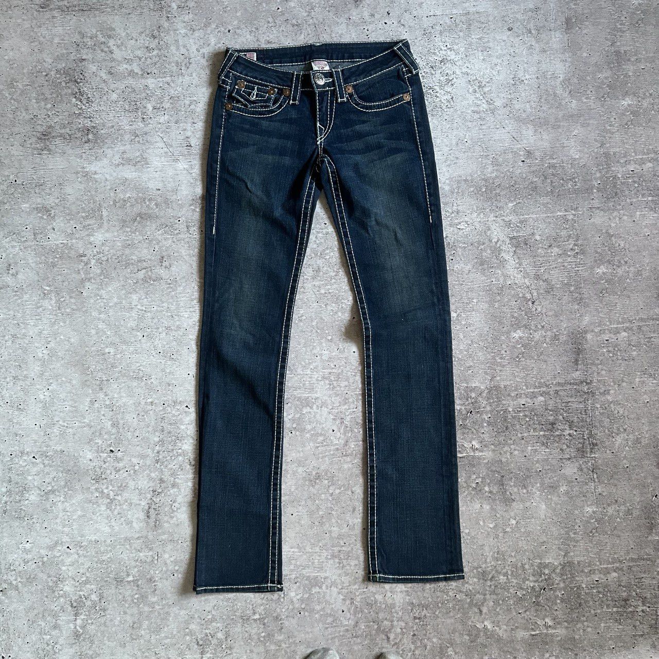 True Religion × Vintage True Religion Billy Big T Vintage denim big logo Jeans pants Size 27" / US 4 / IT 40 - 4 Thumbnail