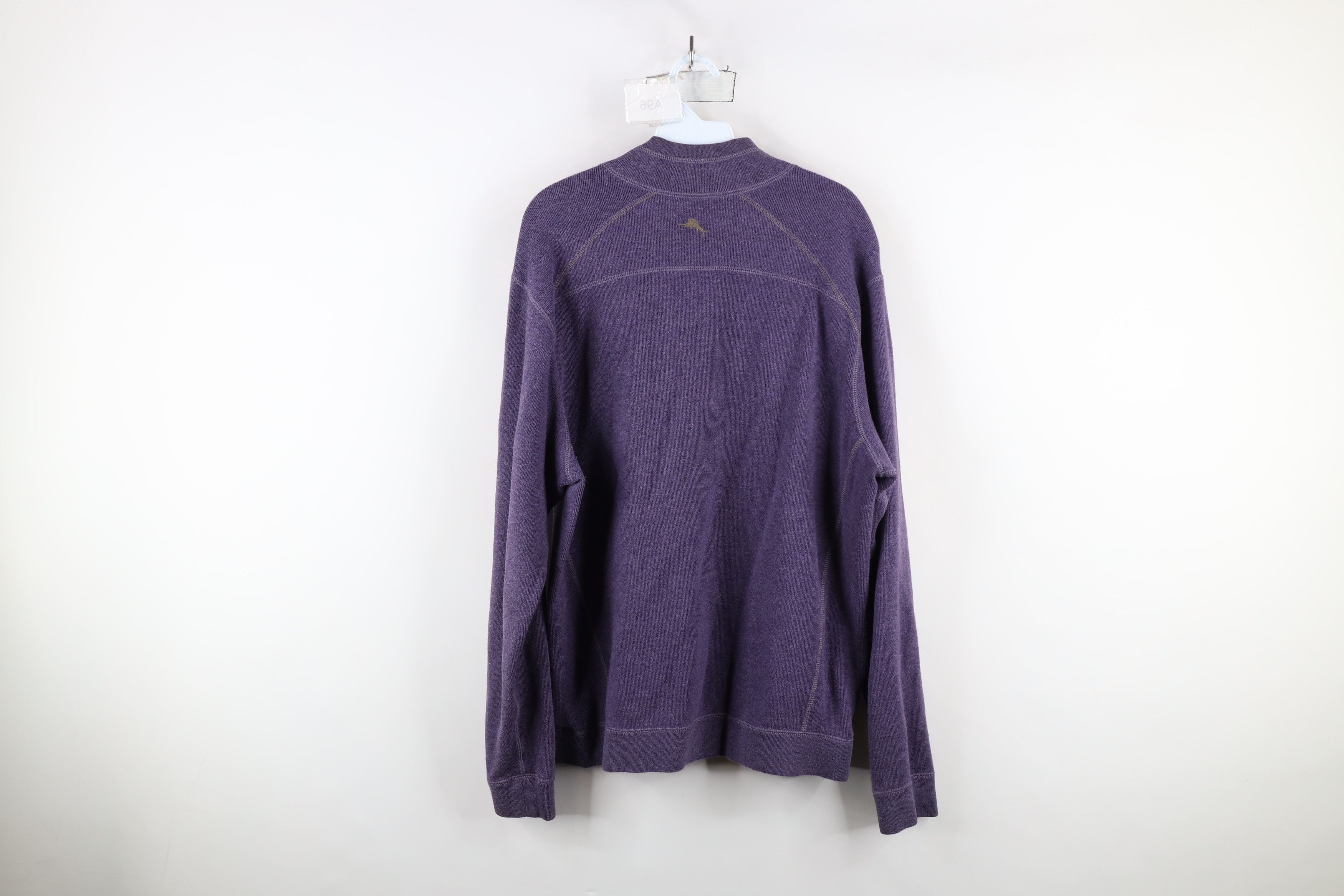 Tommy Bahama × Vintage Vintage Tommy Bahama Reversible Ribbed Knit Half Zip Sweater Size US L / EU 52-54 / 3 - 16 Thumbnail