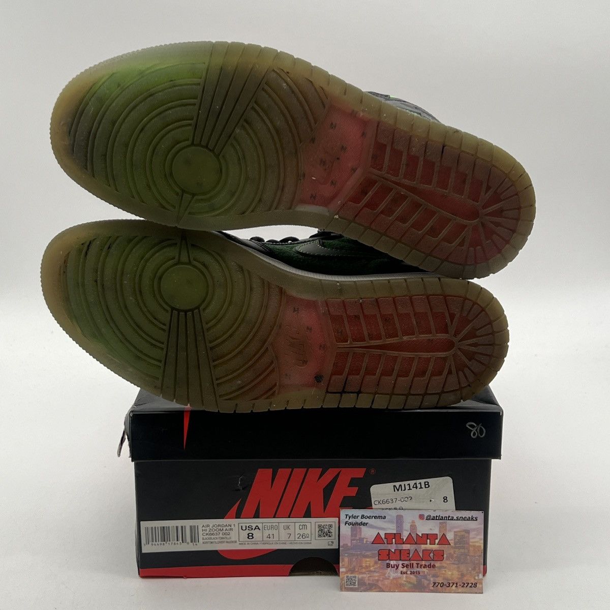 Nike Air Jordan 1 high zoom zen green Size US 8 / EU 41 - 8 Thumbnail