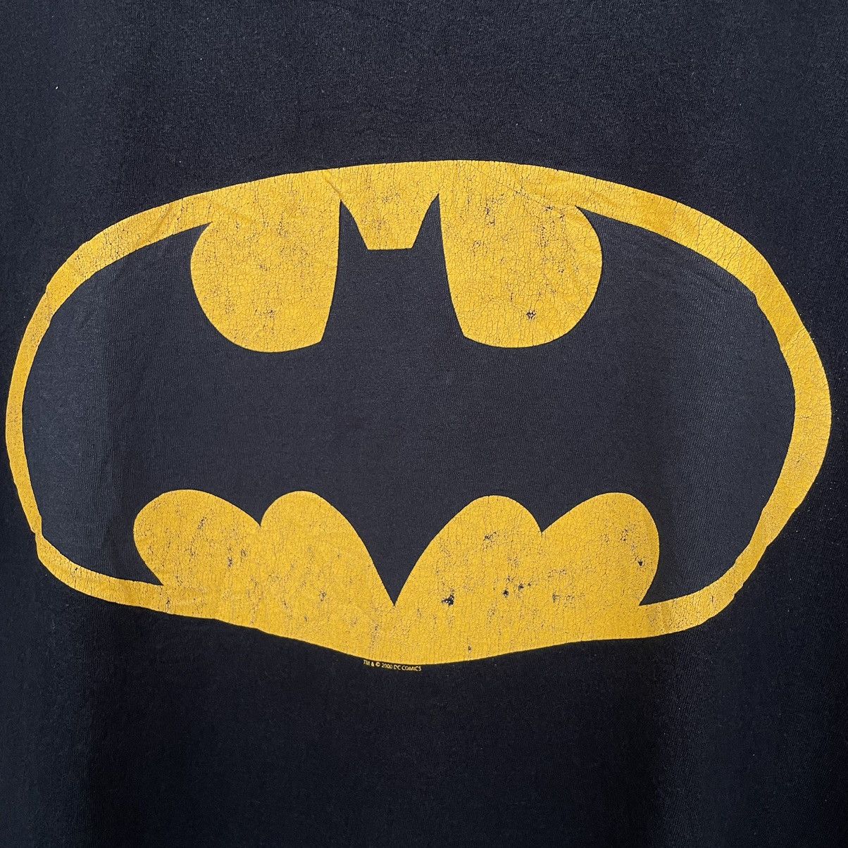DC Comics × Vintage Vintage 2000s Batman OG Logo T Shirt Size US L / EU 52-54 / 3 - 2 Thumbnail