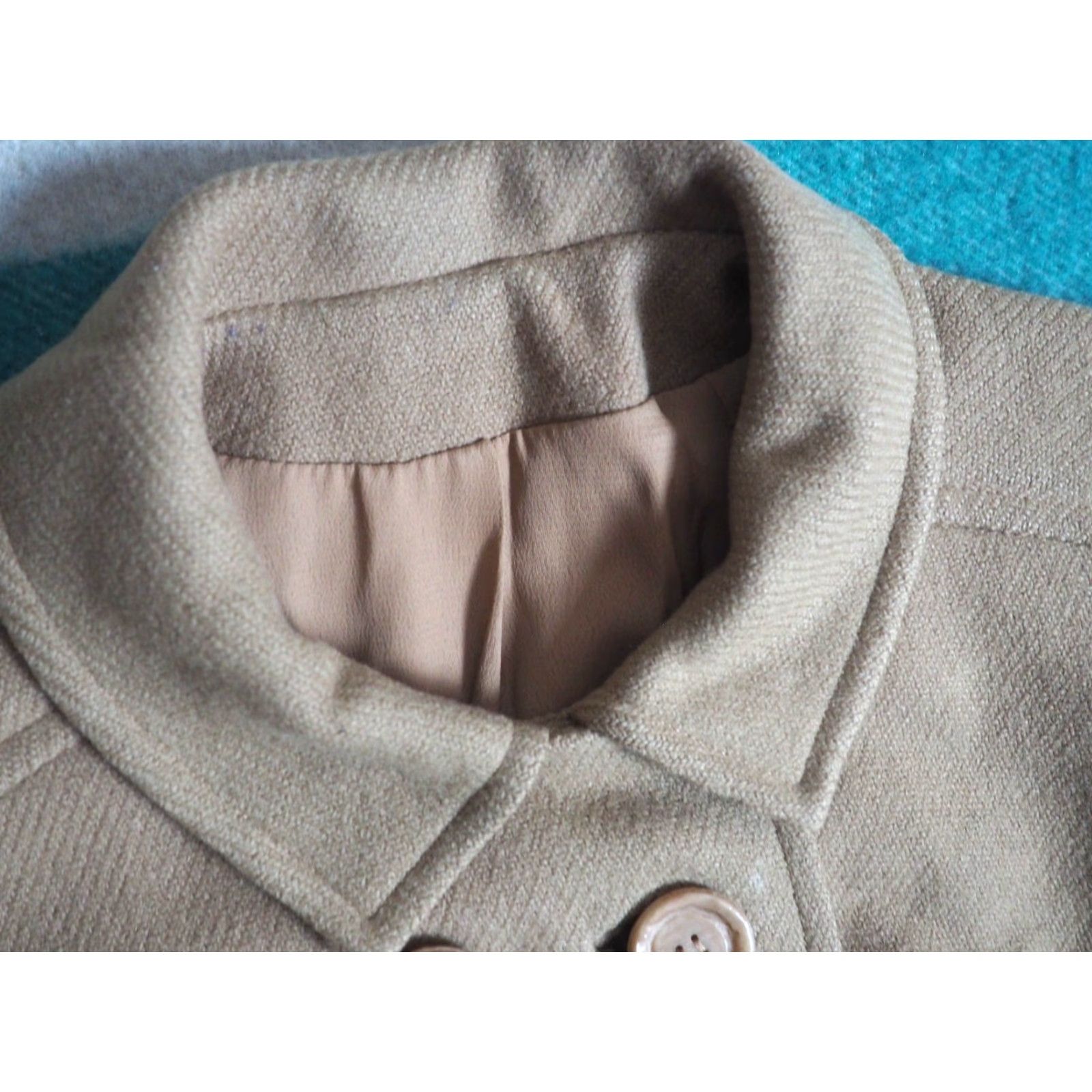 Vintage VINTAGE Whitley Peacoat Coat Womens S Brown Wool Lined 50s 60s Short Button4c Bohemian Fall Winter Spring Regular Mens Girls Size S / US 4 / IT 40 - 7 Thumbnail
