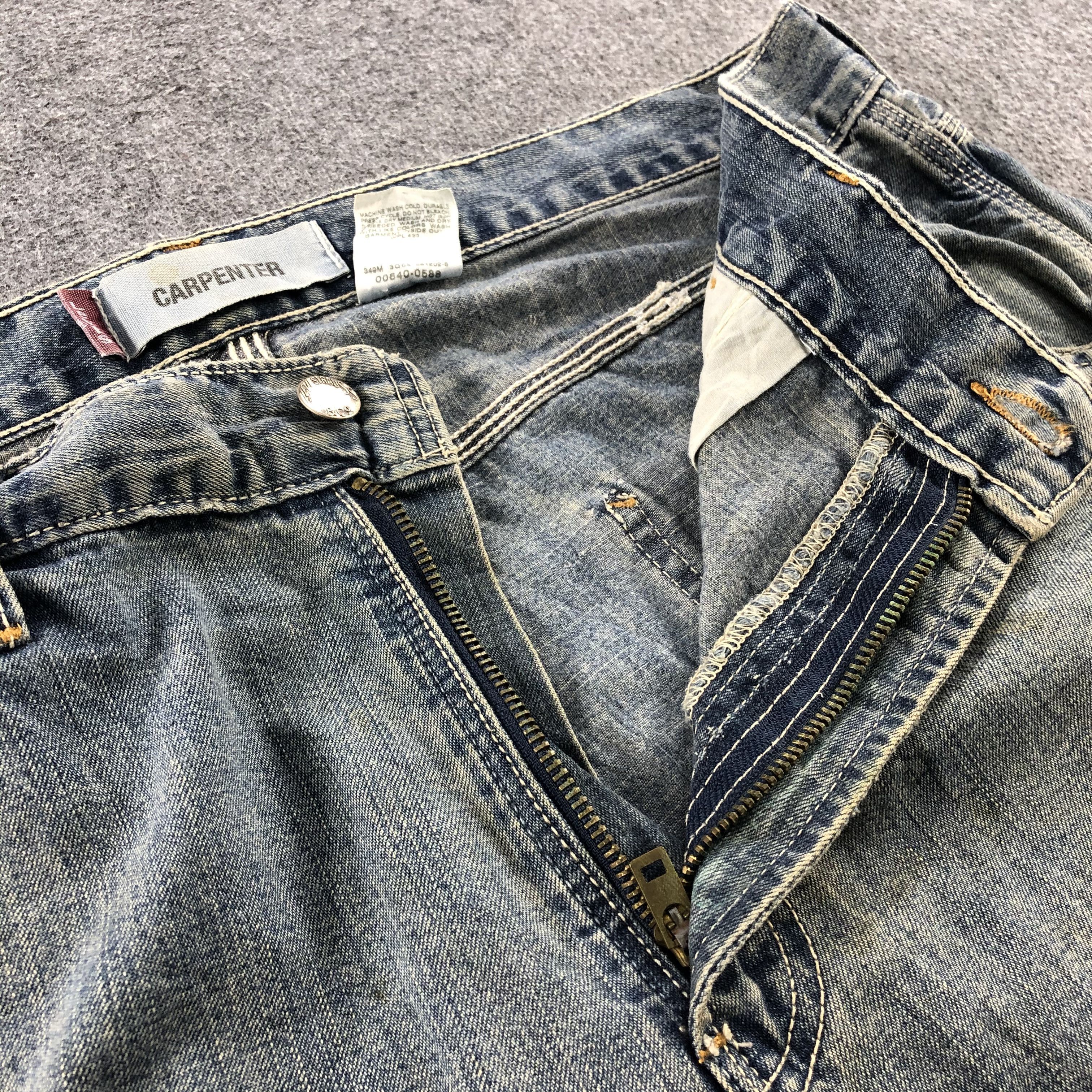 Levi's Vintage 90s Light Wash Levis Carpenter Jeans-J1236 Size US 37 - 8 Thumbnail