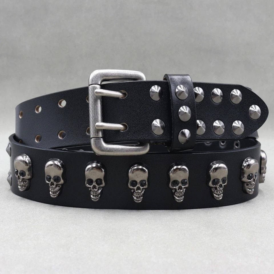 Japanese Brand Skull Studded Punk VS Cowboy Belts Size 40 - 1 Thumbnail