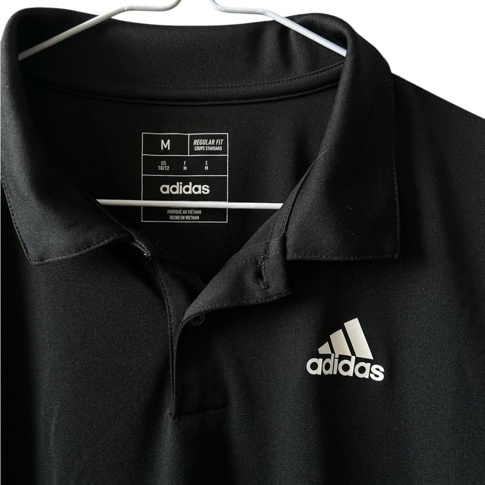 Designer Adidas Black Golf Polo Shirt - Size Medium Size M / US 6-8 / IT 42-44 - 2 Thumbnail