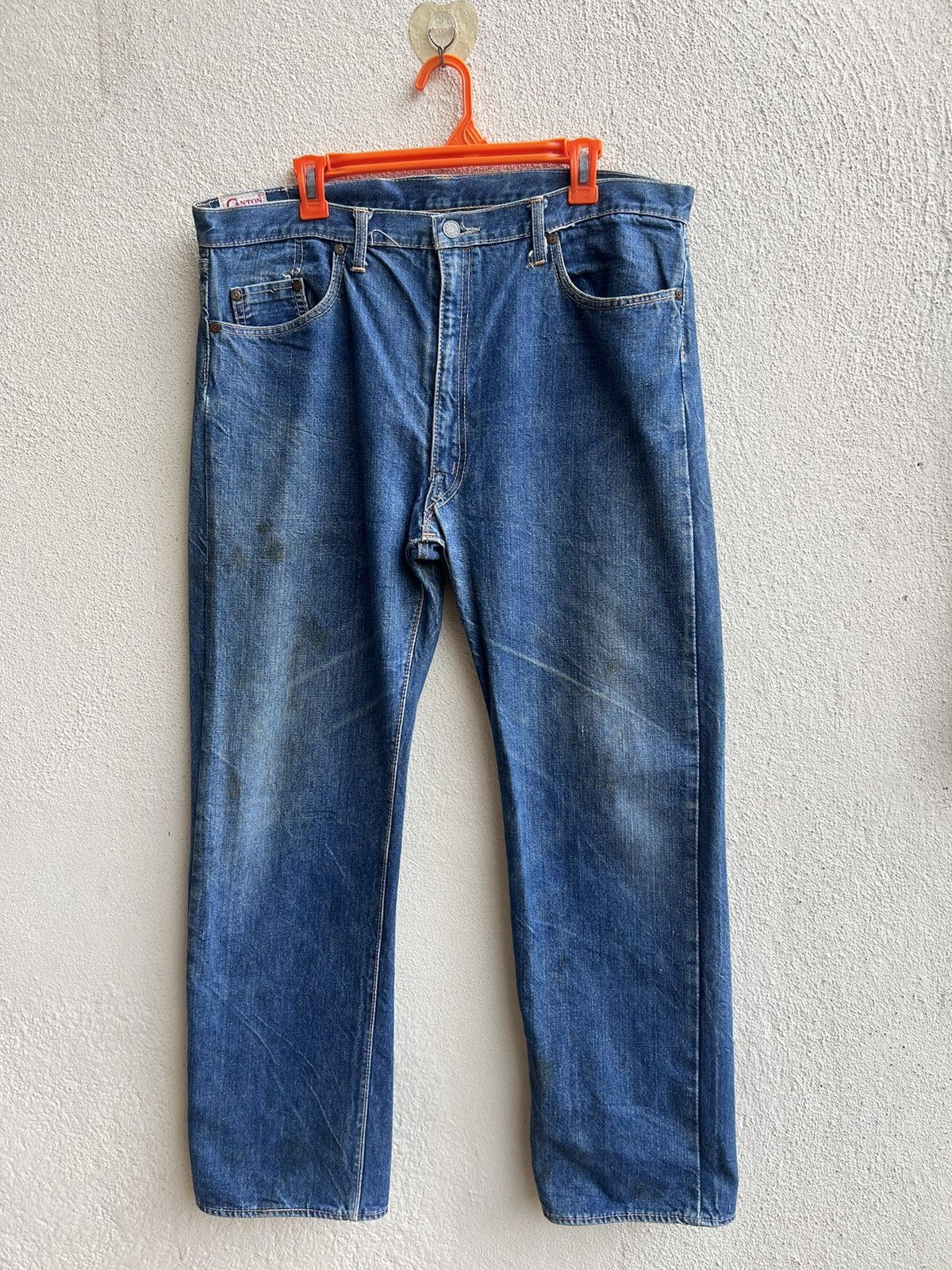 Vintage RARE! Vintage 60s Canton Fade Dirty Denim Selvedge Jeans Size US 36 / EU 52 - 23 Thumbnail