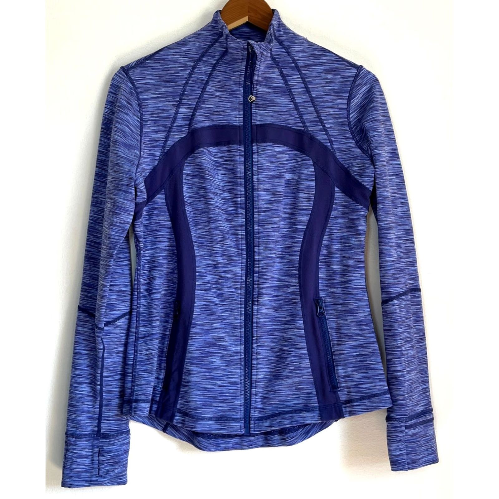 Lululemon Women’s Lululemon Define Jacket Blue Spacedye Pattern Sz 10 Activewear Jacket Womens Size L / US 10 / IT 46 - 2 Thumbnail