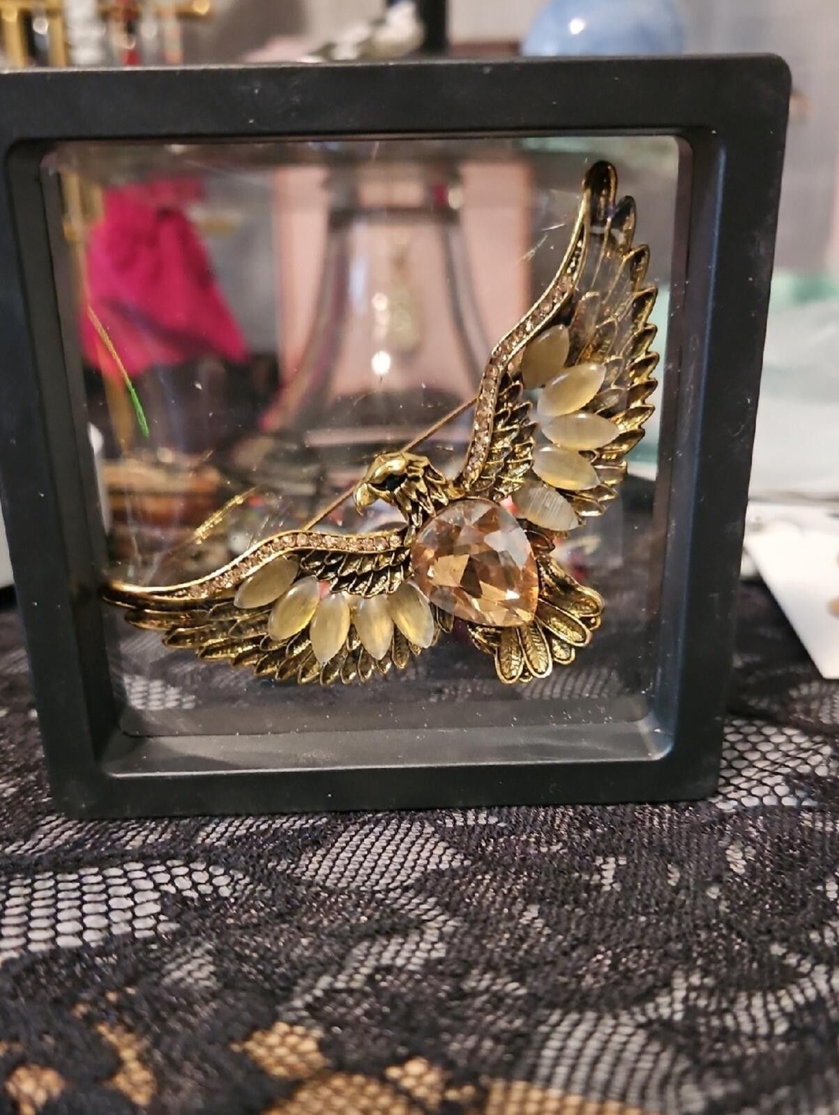 Other Gold-Tone Crystal Eagle Brooch Size ONE SIZE - 1 Thumbnail