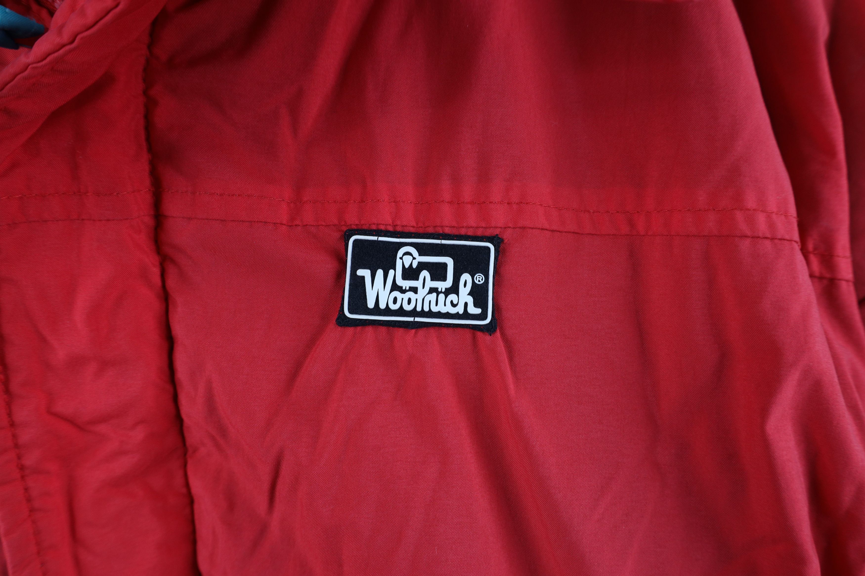Vintage × Woolrich Woolen Mills Vintage 90s Woolrich Spell Out 2 In 1 Puffer Jacket Red Blue Size US XL / EU 56 / 4 - 4 Thumbnail