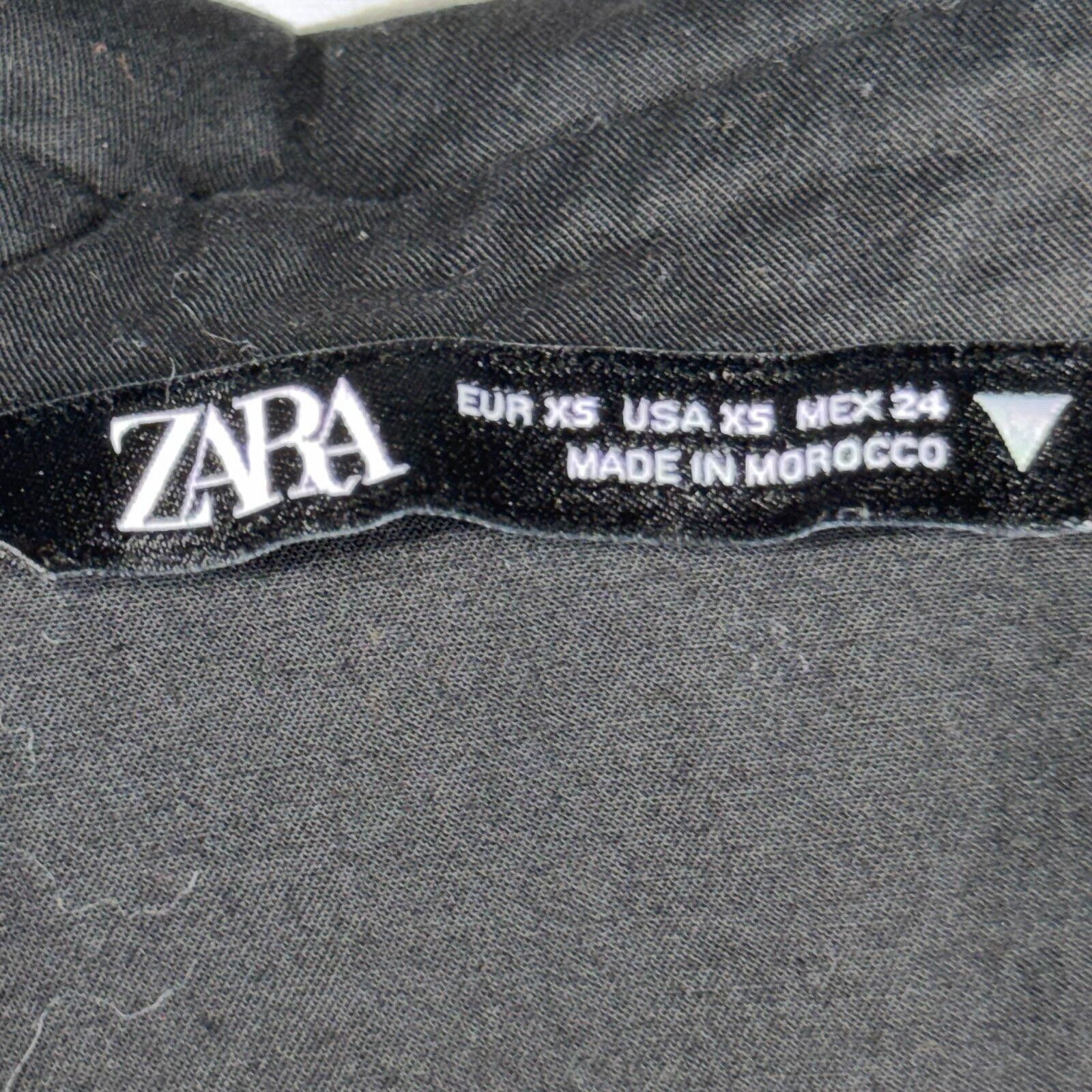 Zara Zara Black Tiered Mini Shirt Dress Womens XS Short Sleeve Size XS / US 0-2 / IT 36-38 - 6 Thumbnail