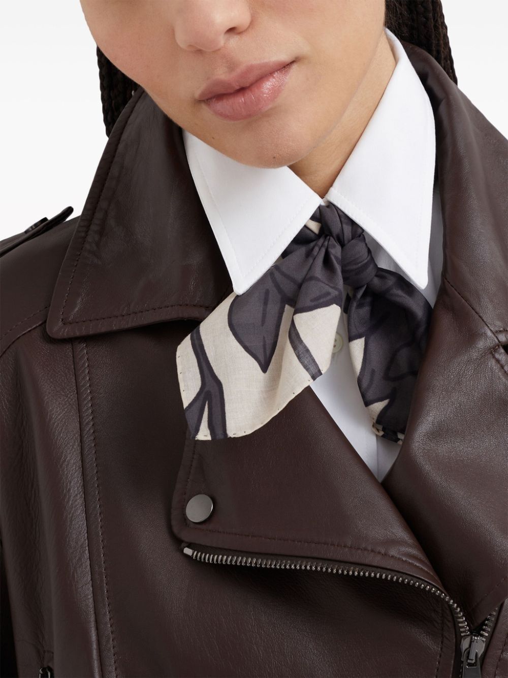 Brunello Cucinelli o1w1db10825 Size: OS/ Scarf in Beige Overflow Size ONE SIZE - 2 Thumbnail