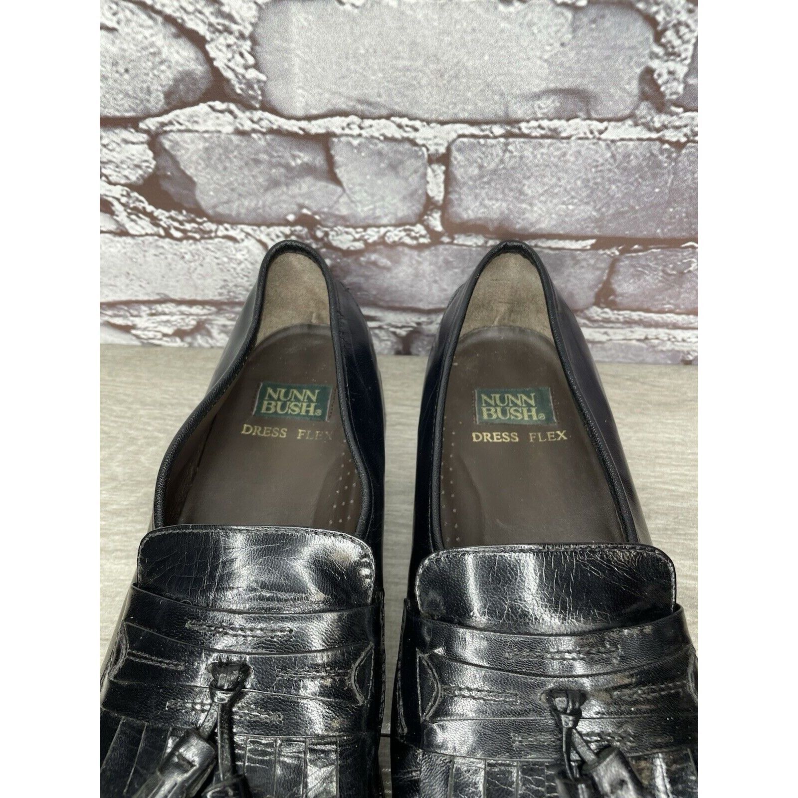 Nunn Bush Nunn Bush Dress Flex Black Leather Kiltie Tassel Loafers Sho Size US 12 / EU 45 - 13 Thumbnail