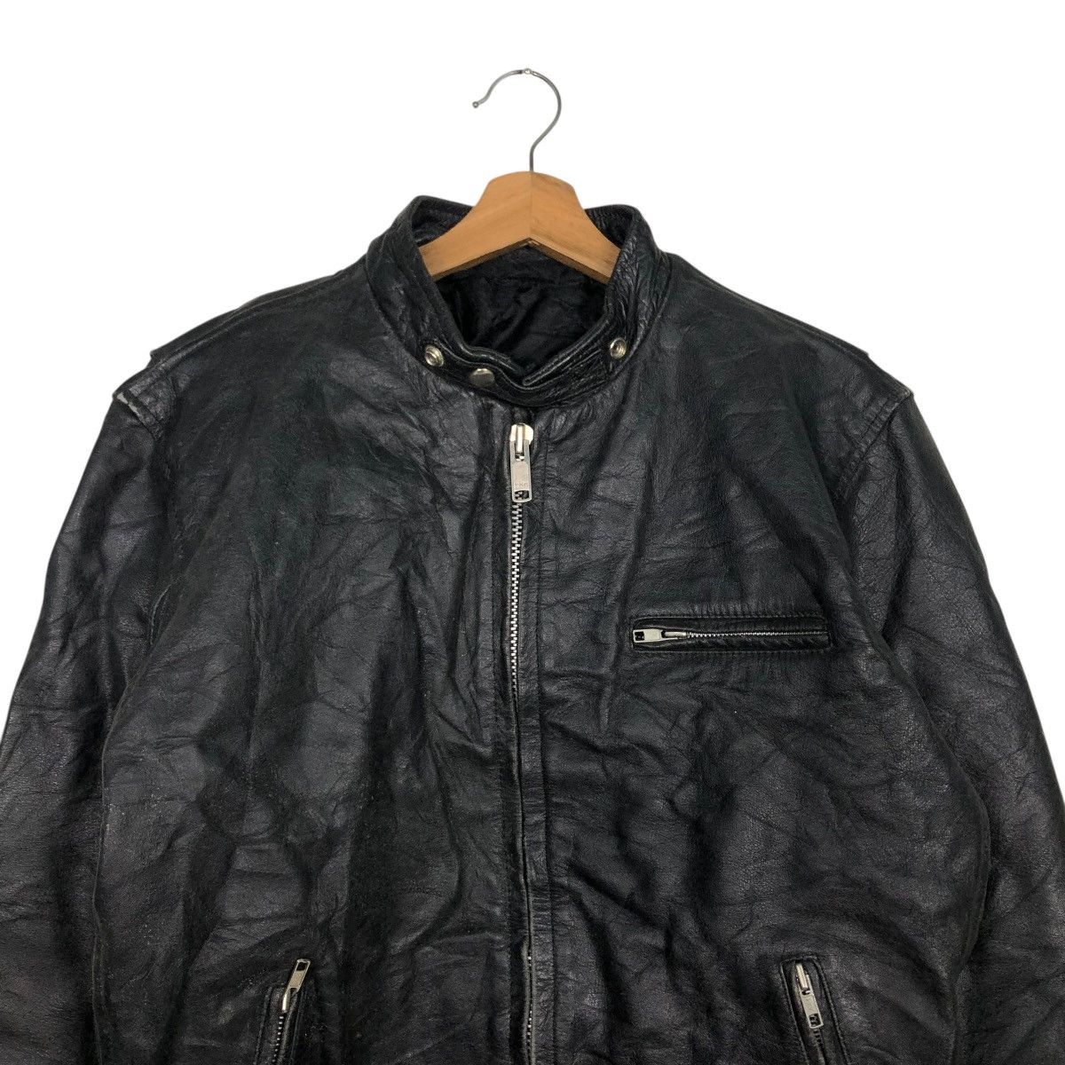 Japanese Brand 🔥VINTAGE BIKER LEATHER JACKET UNBRANDED ISSEY MIYAKE Size US M / EU 48-50 / 2 - 5 Thumbnail