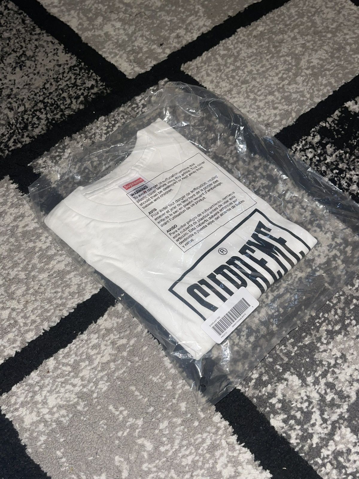 Image of Supreme Everlast Warmup Tee White S, Men's (Size Small)