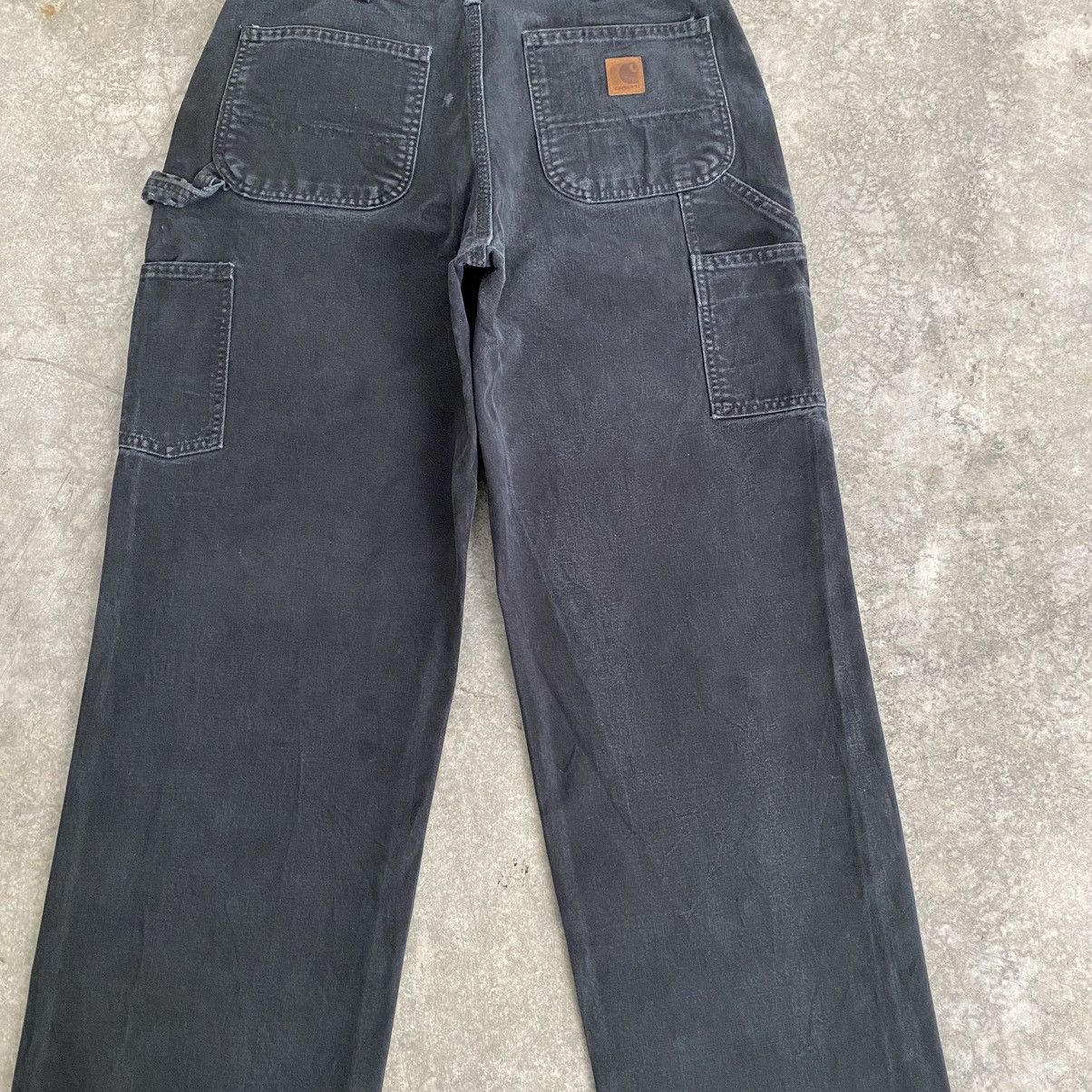 Carhartt Vintage Carhartt Faded Black Ripped Carpenter Work Pants Size US 32 / EU 48 - 16 Thumbnail