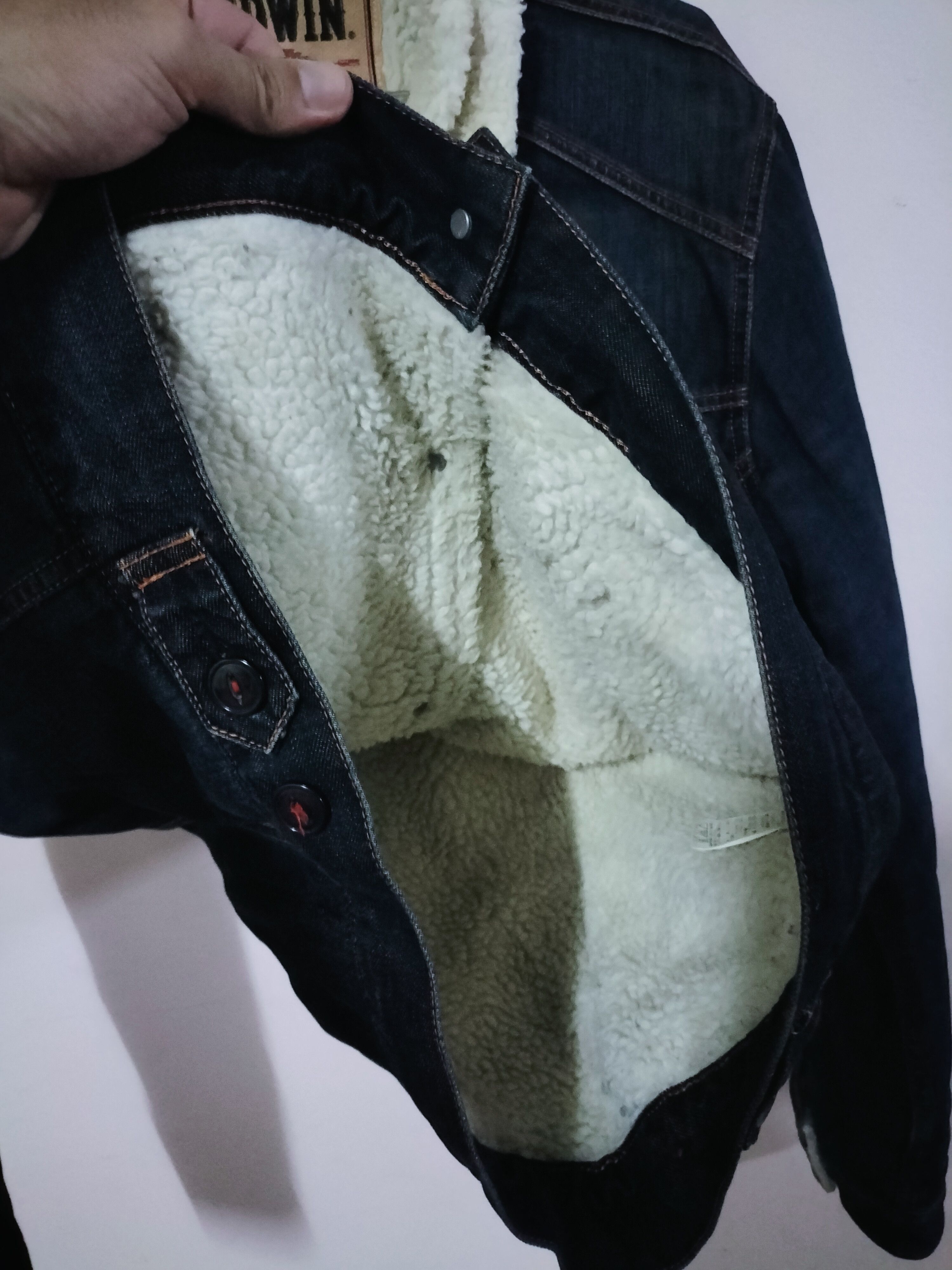 Edwin Vintage Edwin Sherpa Autumn Denim Jacket Cowboy Size US L / EU 52-54 / 3 - 12 Thumbnail