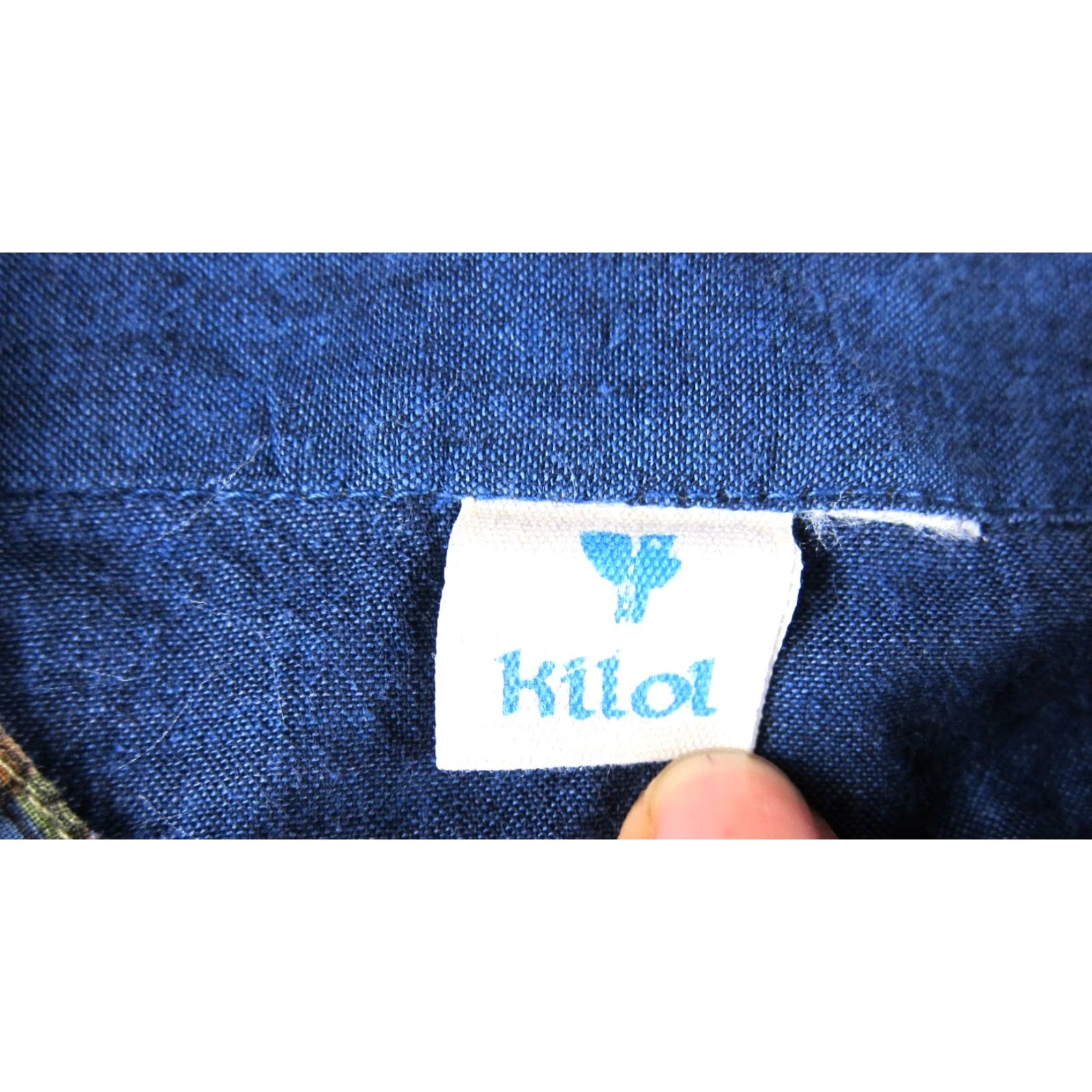 Vintage VINTAGE Kilol Shirt Women M Blue 100% Cotton Tunic Kurta Dress Midi Kaftan Floral Button Up Henley 3/4 Sleeve Fall Spring Summer Winter Fashion Women Size M / US 6-8 / IT 42-44 - 3 Thumbnail