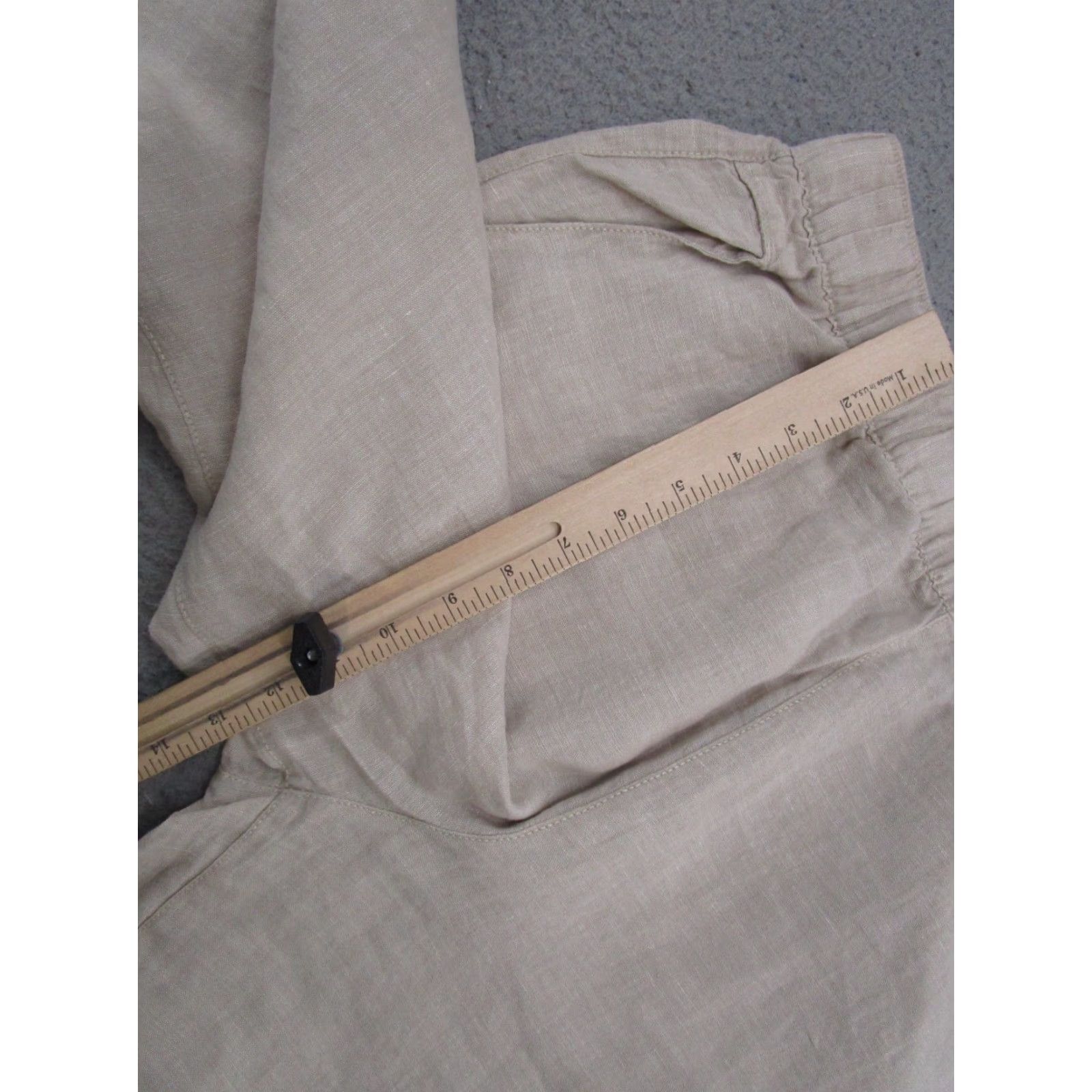 Cynthia Rowley Cynthia Rowley Pants Wide Leg Elastic Waist Linen Beige 100% Linen Size L Beach Womens Fashion Spring Summer Fall Wide-Leg Jeans? Size 36" / US 14 / IT 50 - 7 Thumbnail