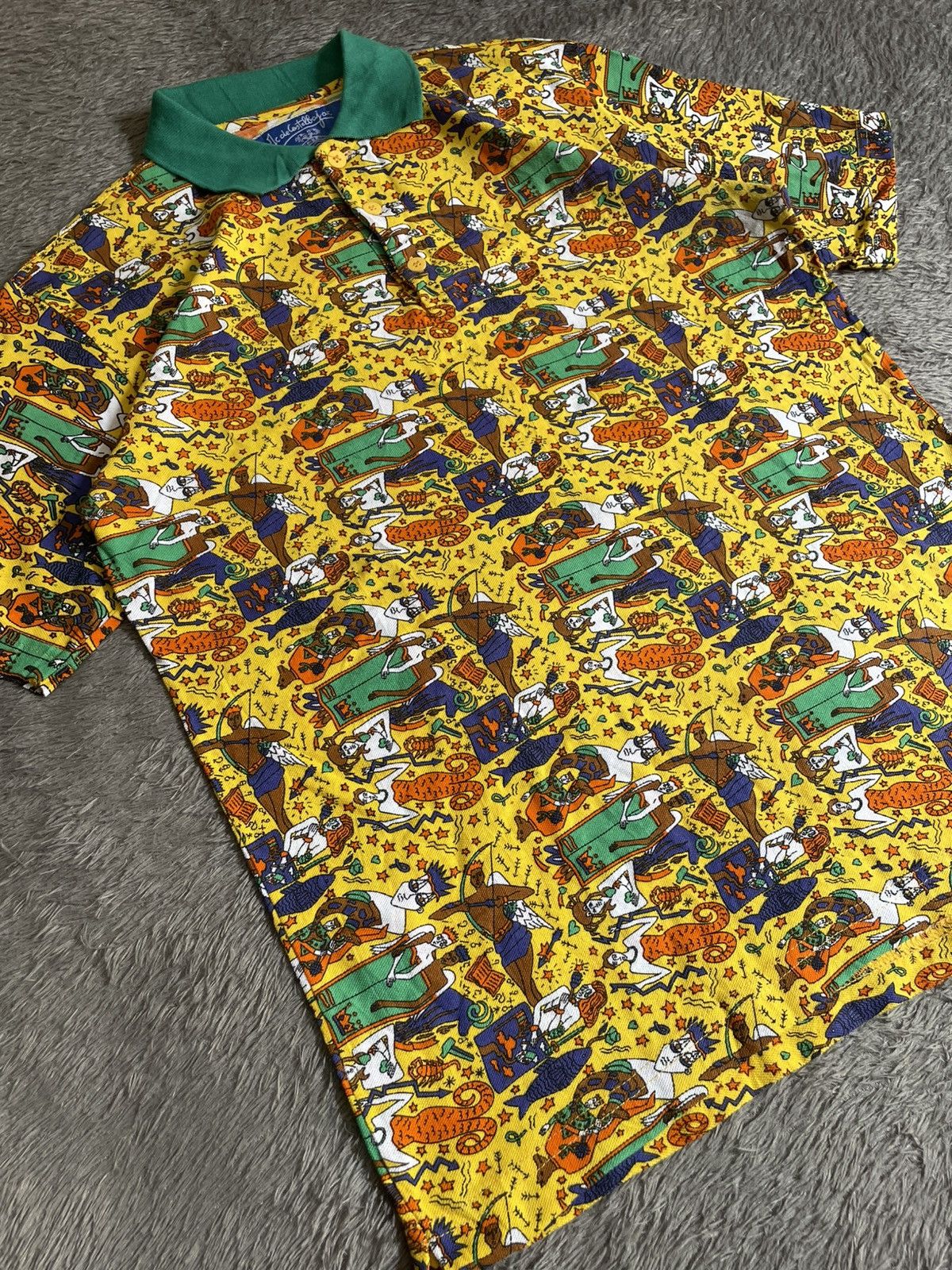 Jean Charles De Castelbajac JC DE Castel bajac full printing polo shirt Size US M / EU 48-50 / 2 - 2 Thumbnail