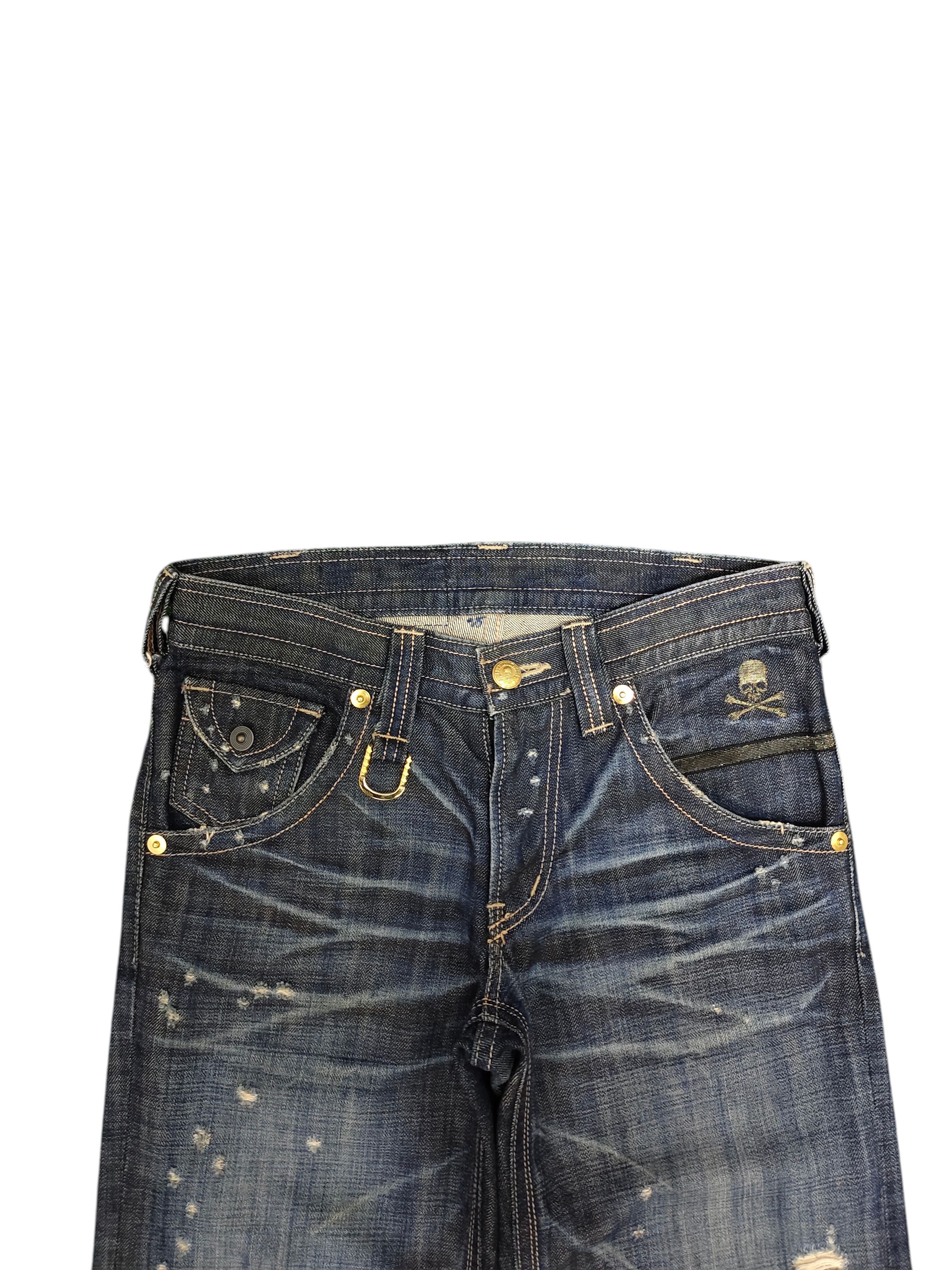 Roen Roen Japan Skull Clawmark Distress Denim Jeans Size US 31 - 2 Thumbnail